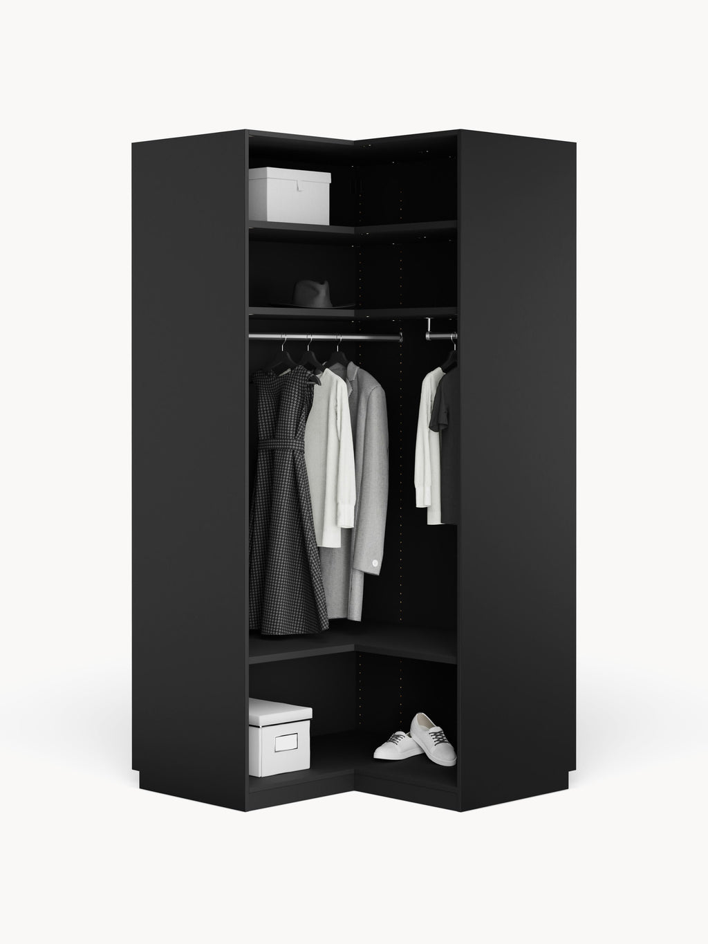Simone Modular Corner Wardrobe, 115 cm Wide
