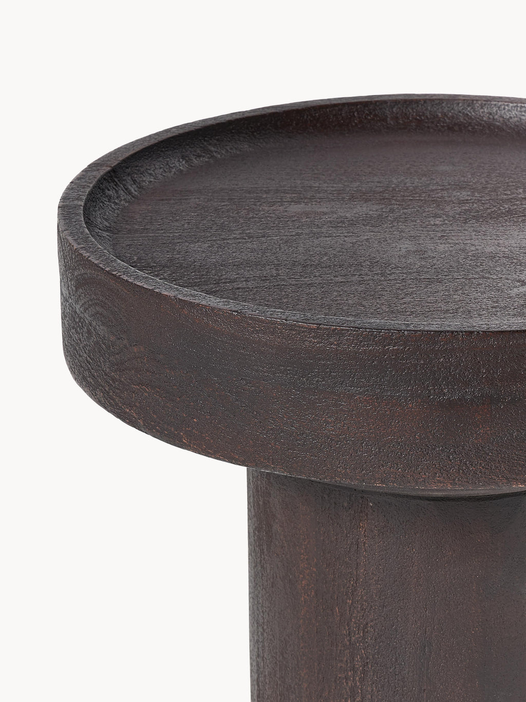 Benno Round Mango Wood Side Table