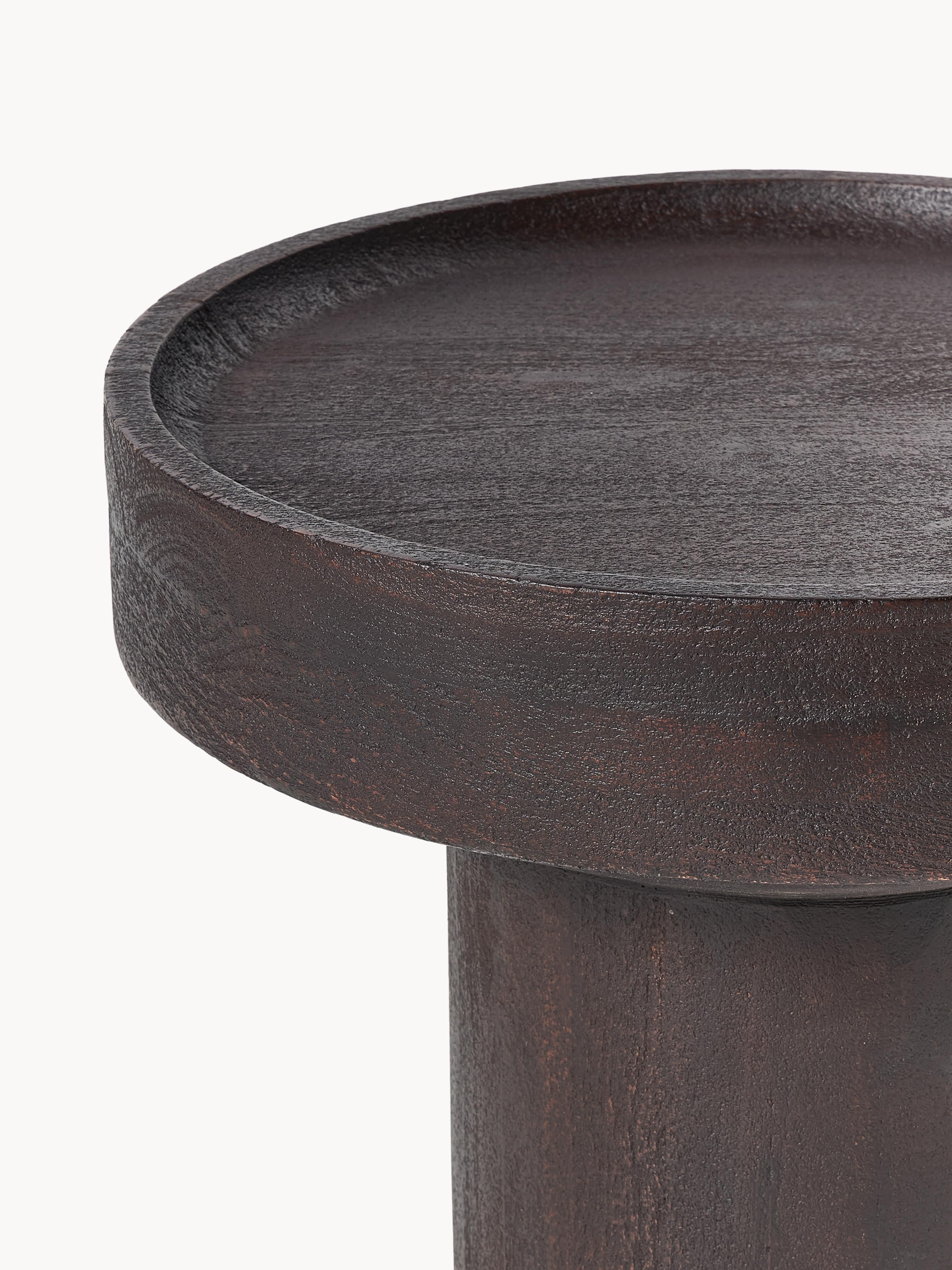 Benno Round Mango Wood Side Table