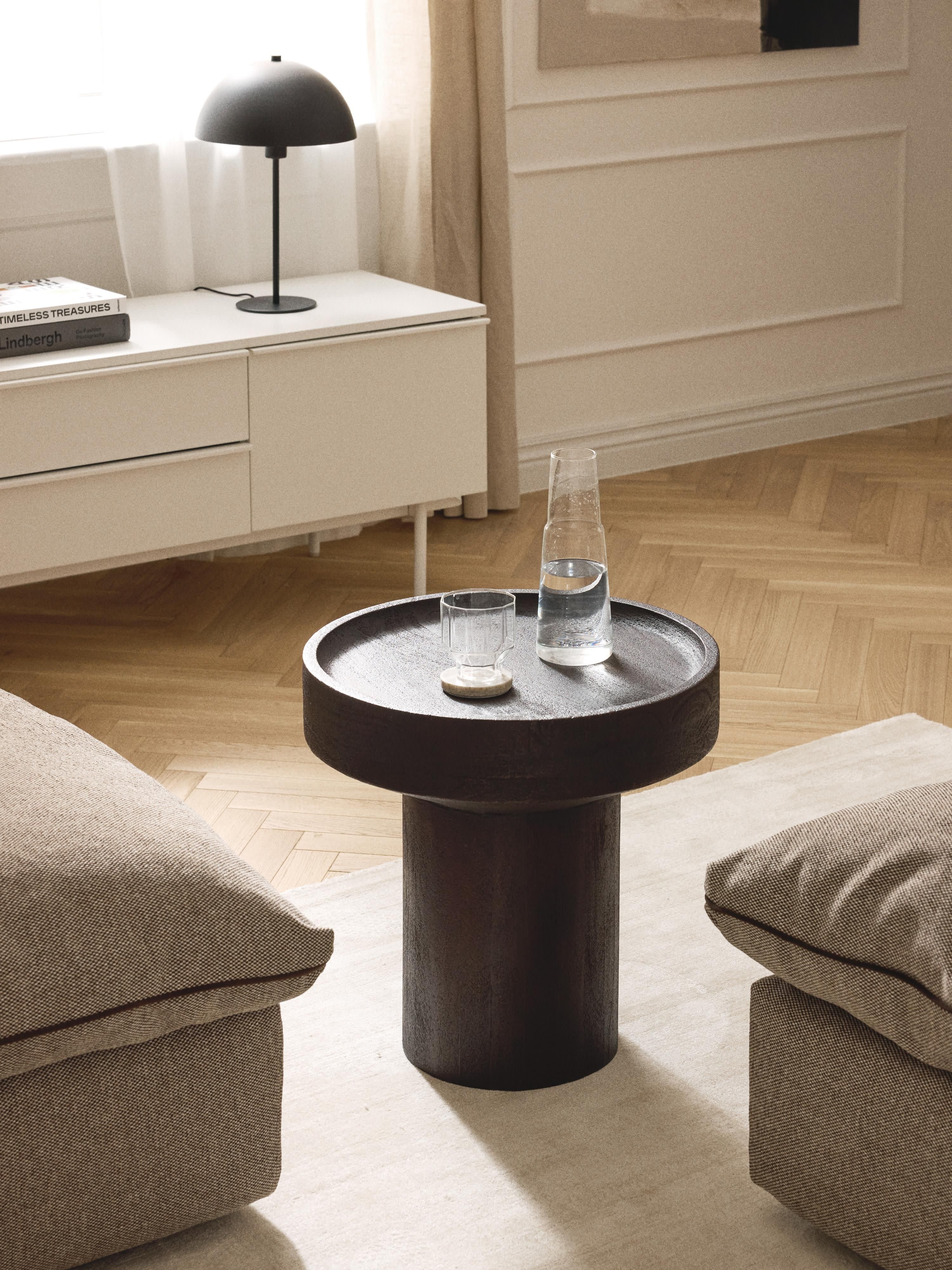 Benno Round Mango Wood Side Table