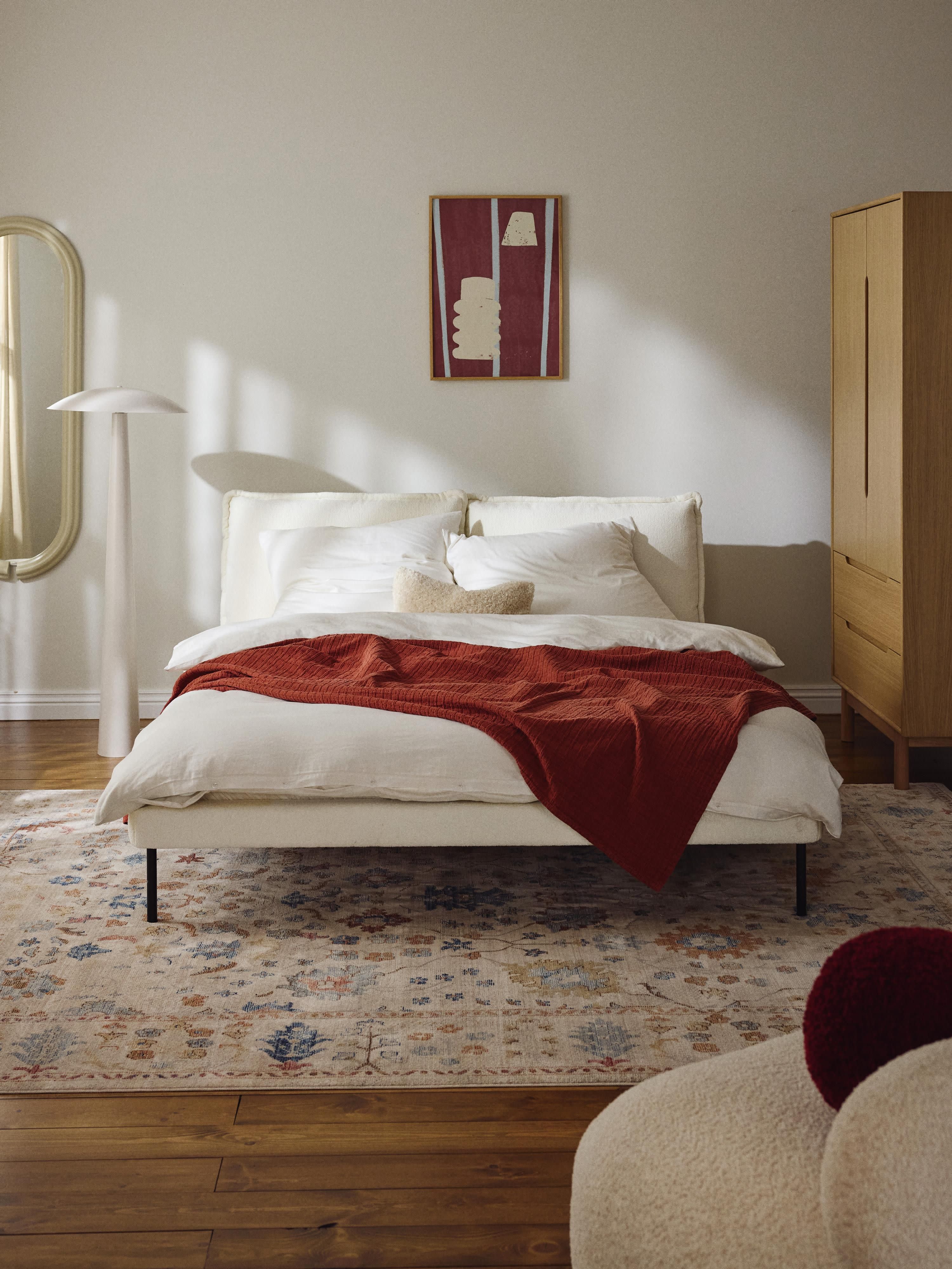 Amelia Upholstered Teddy Bouclé Bed