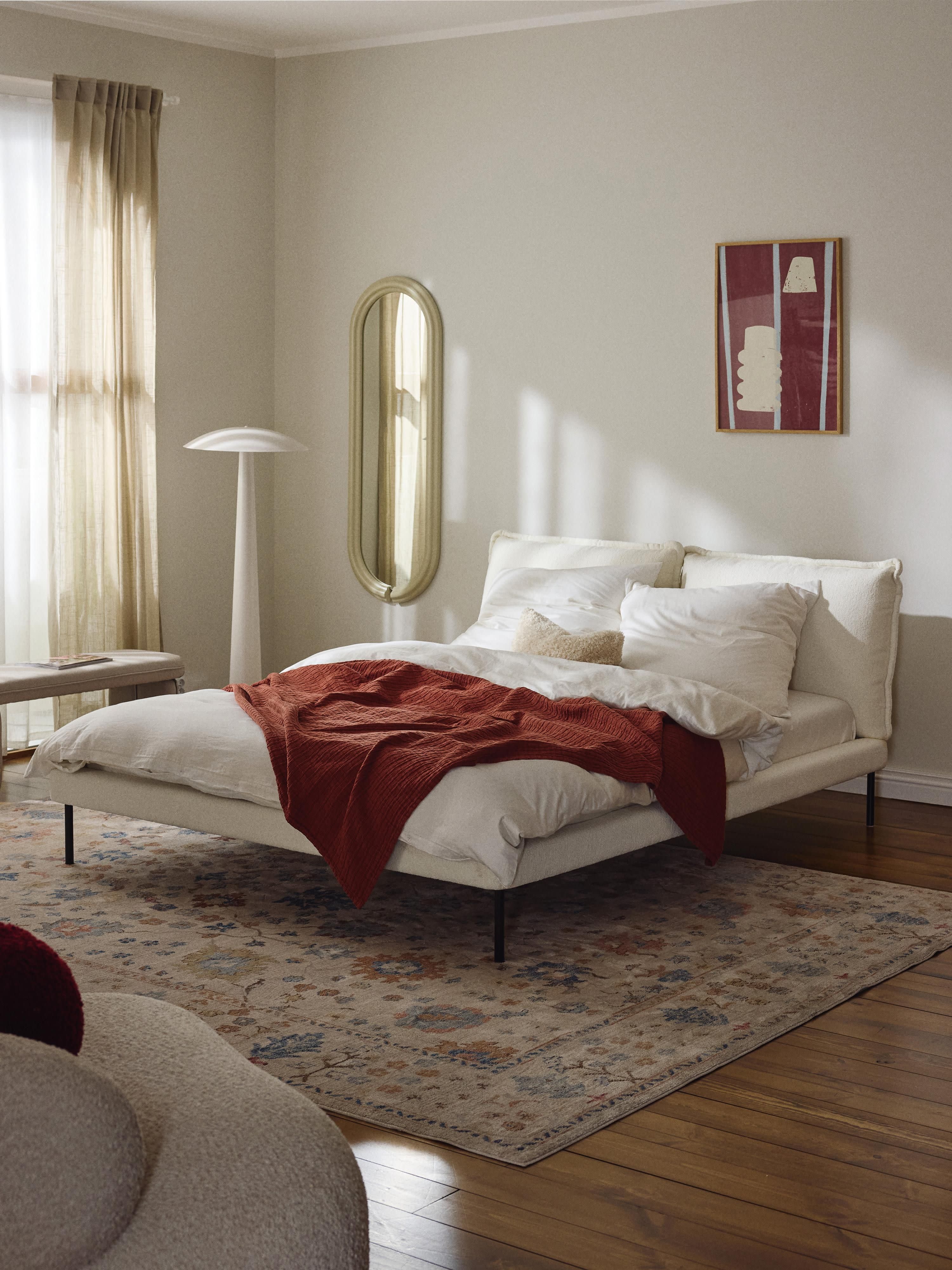 Amelia Upholstered Teddy Bouclé Bed