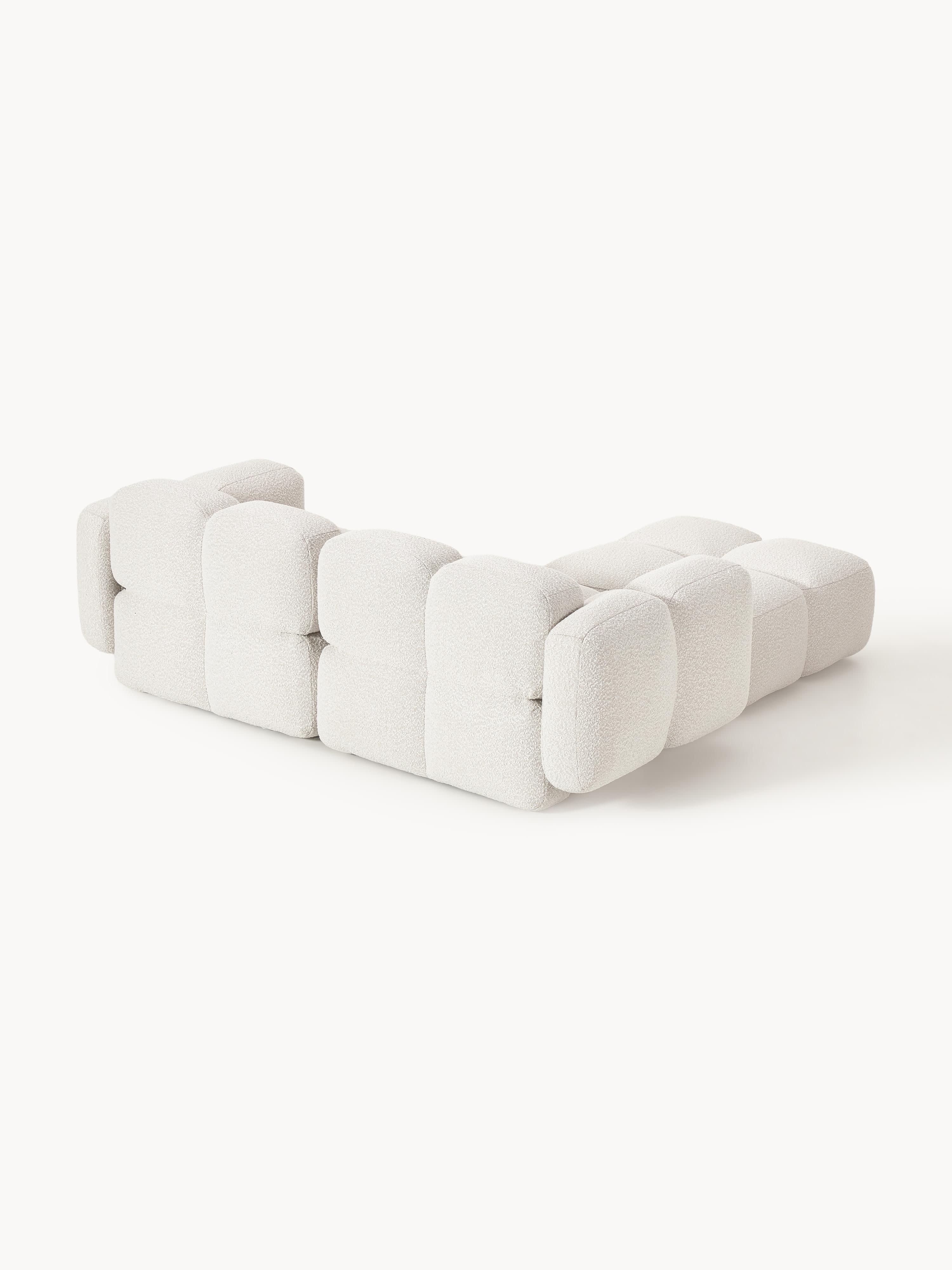Tayla Bouclé Modular Sofa (2-seater) with Ottoman (left/right)