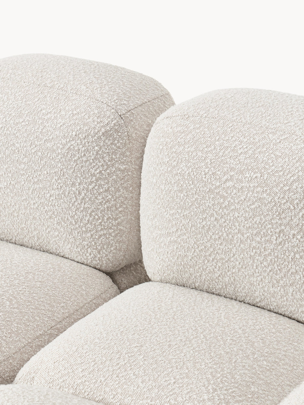 Tayla Bouclé Modular Sofa (2-seater) with Ottoman (left/right)
