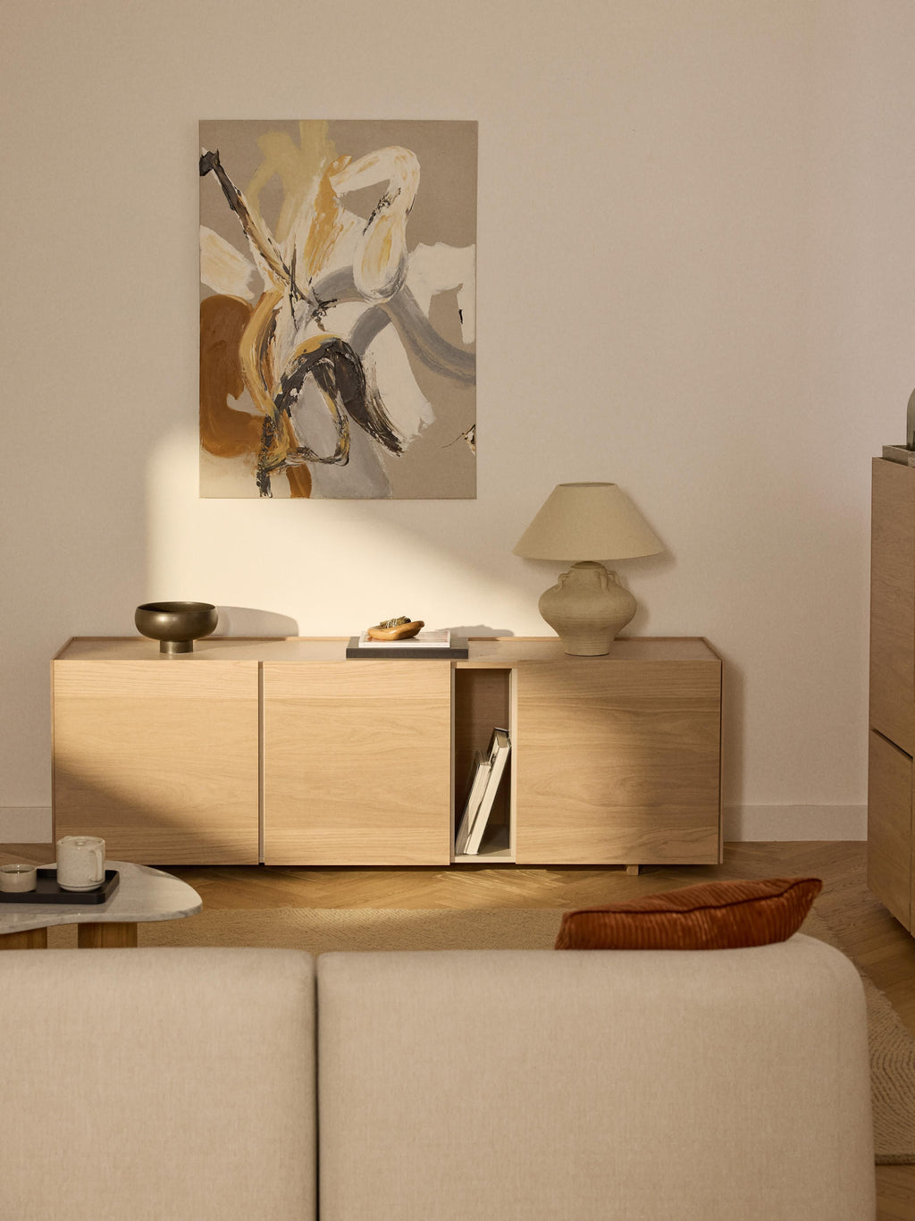 Larsen Wooden Sideboard, W 200 cm