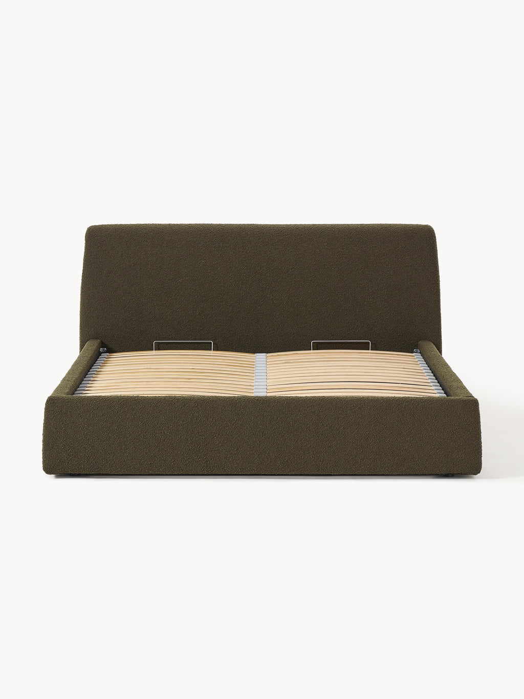Cloud Upholstered Bouclé Bed with Storage Space