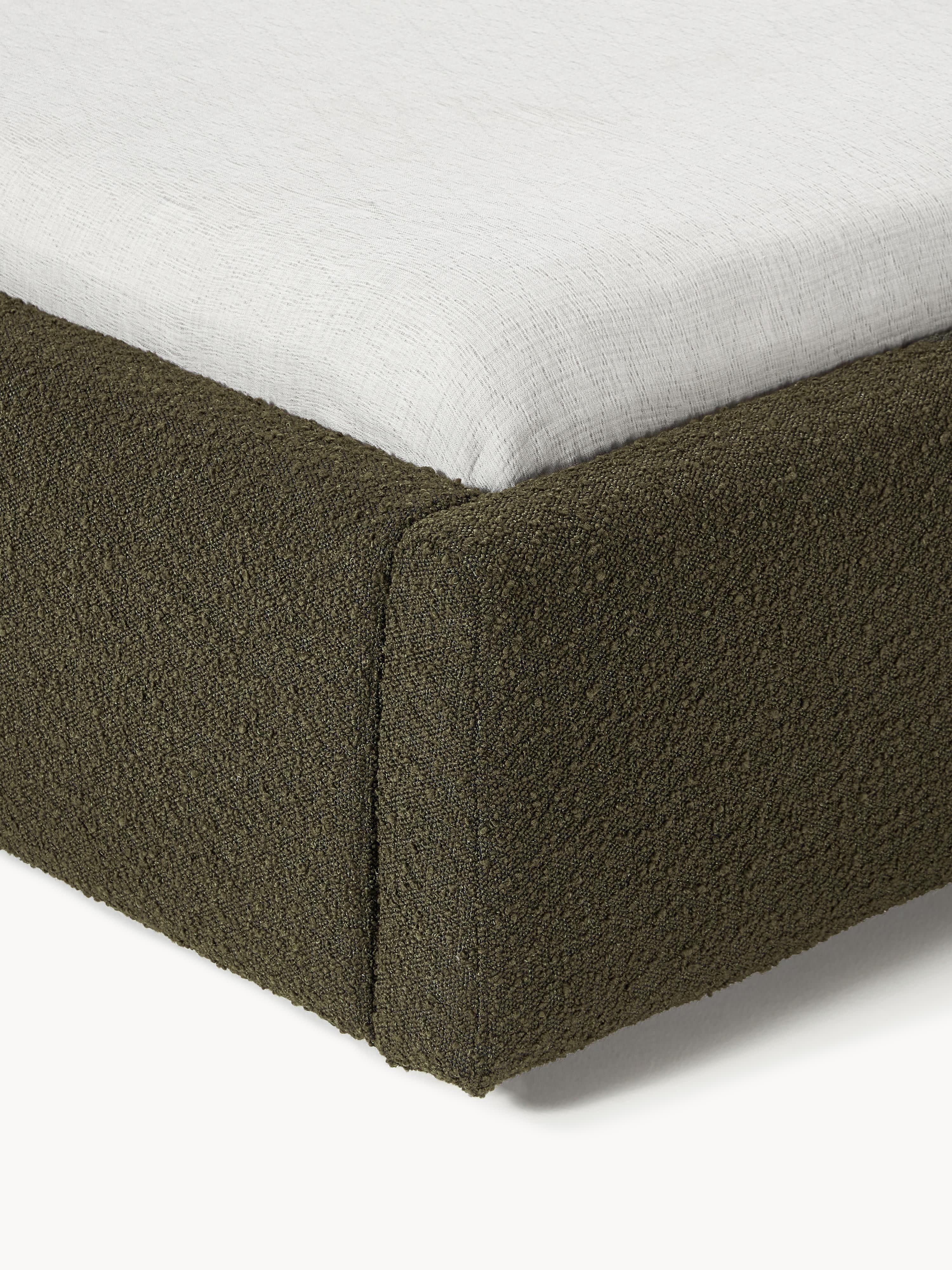 Cloud Upholstered Bouclé Bed with Storage Space