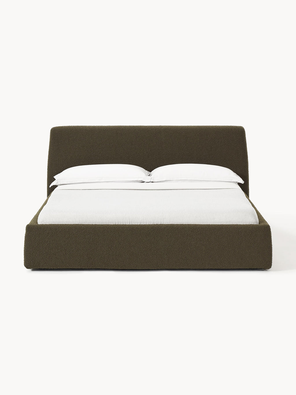 Cloud Upholstered Bouclé Bed with Storage Space