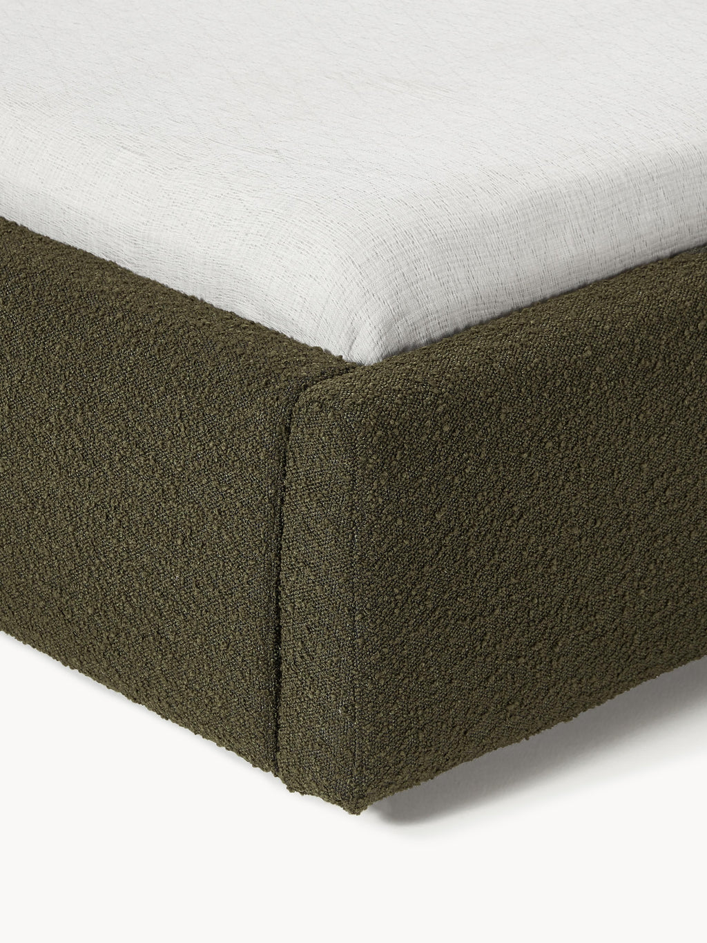 Cloud Upholstered Bouclé Bed with Storage Space