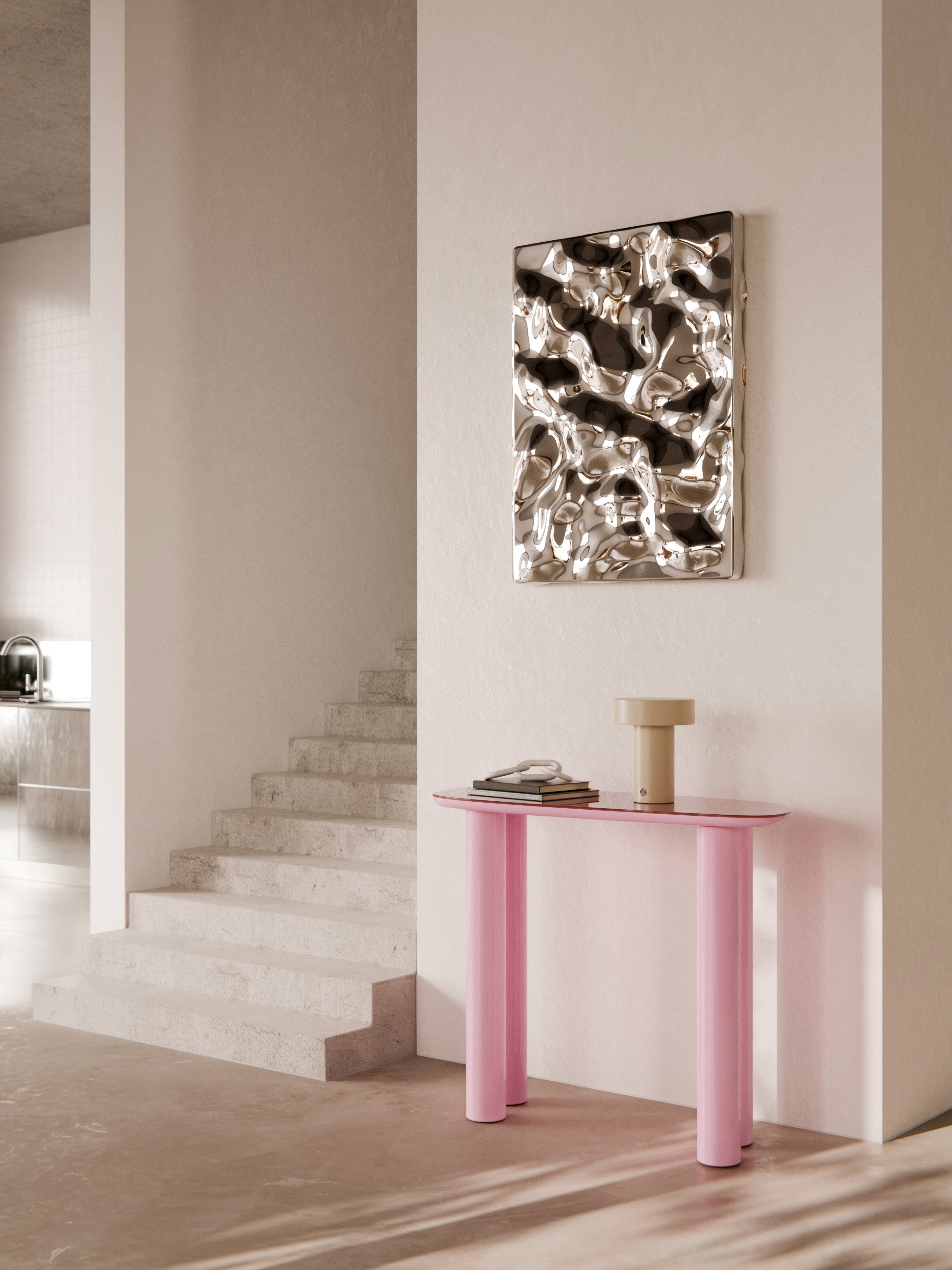 Beni Console Table with Glass Top