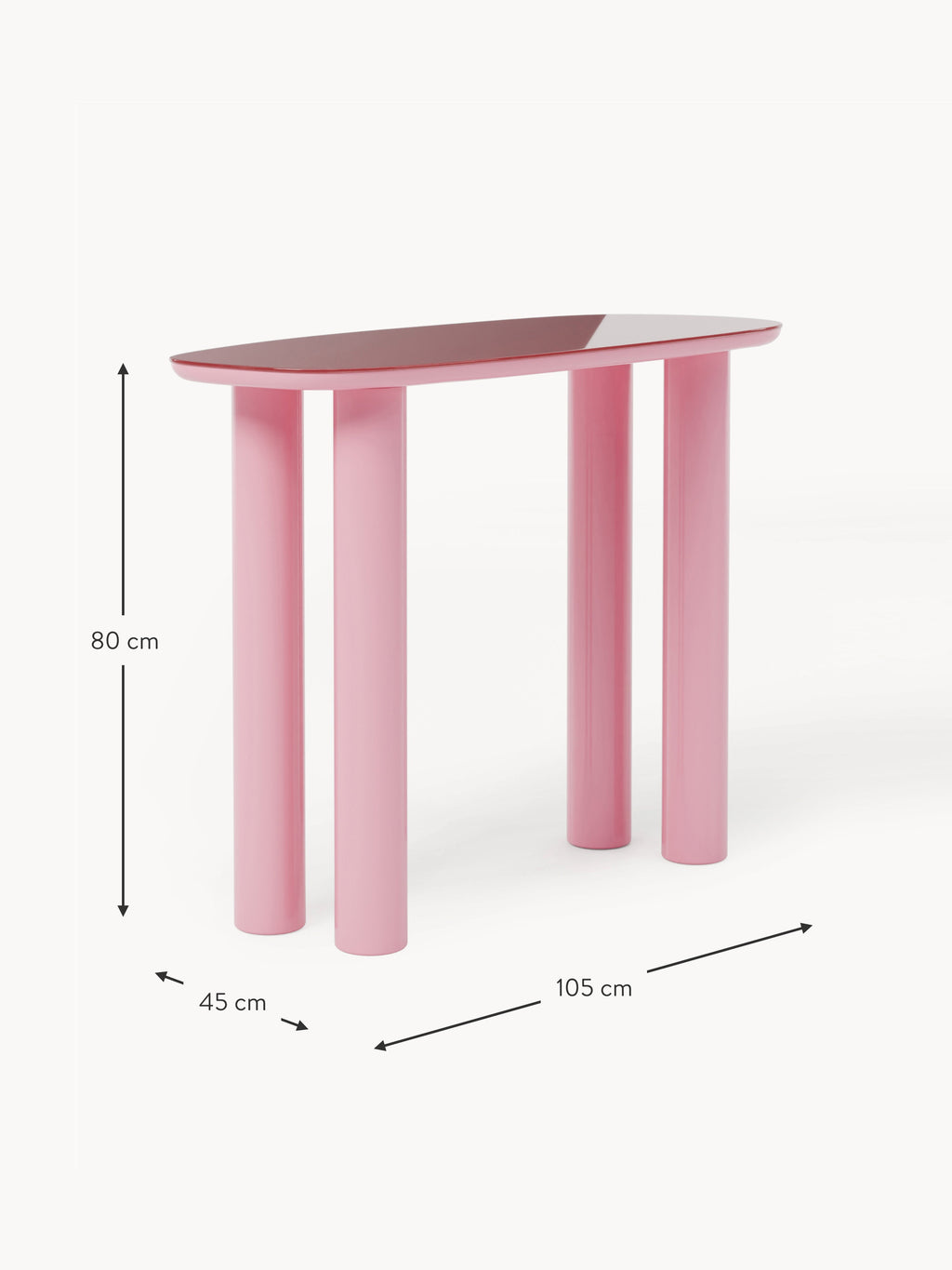 Beni Console Table with Glass Top