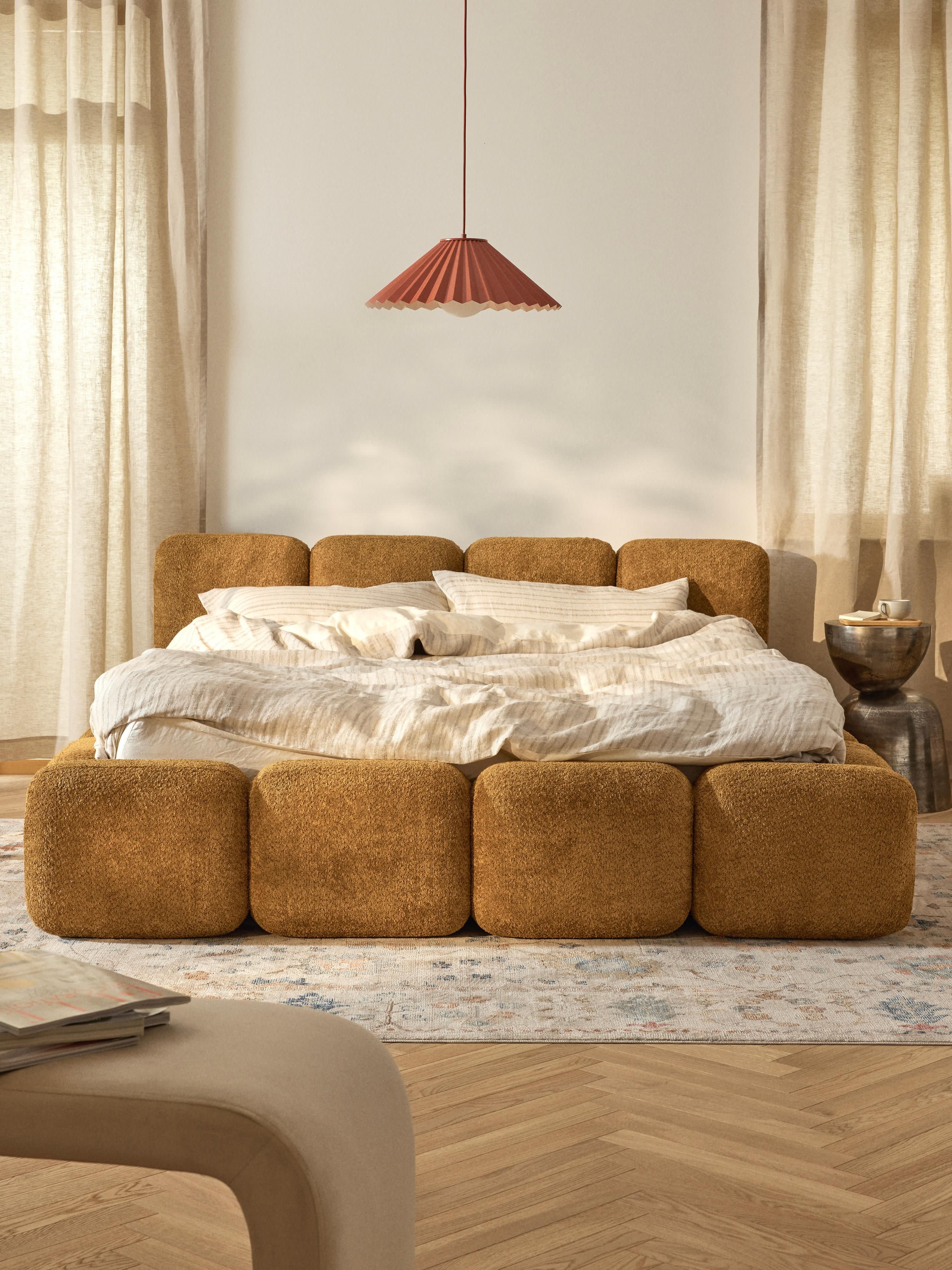 Tayla Upholstered Teddy Bouclé Bed