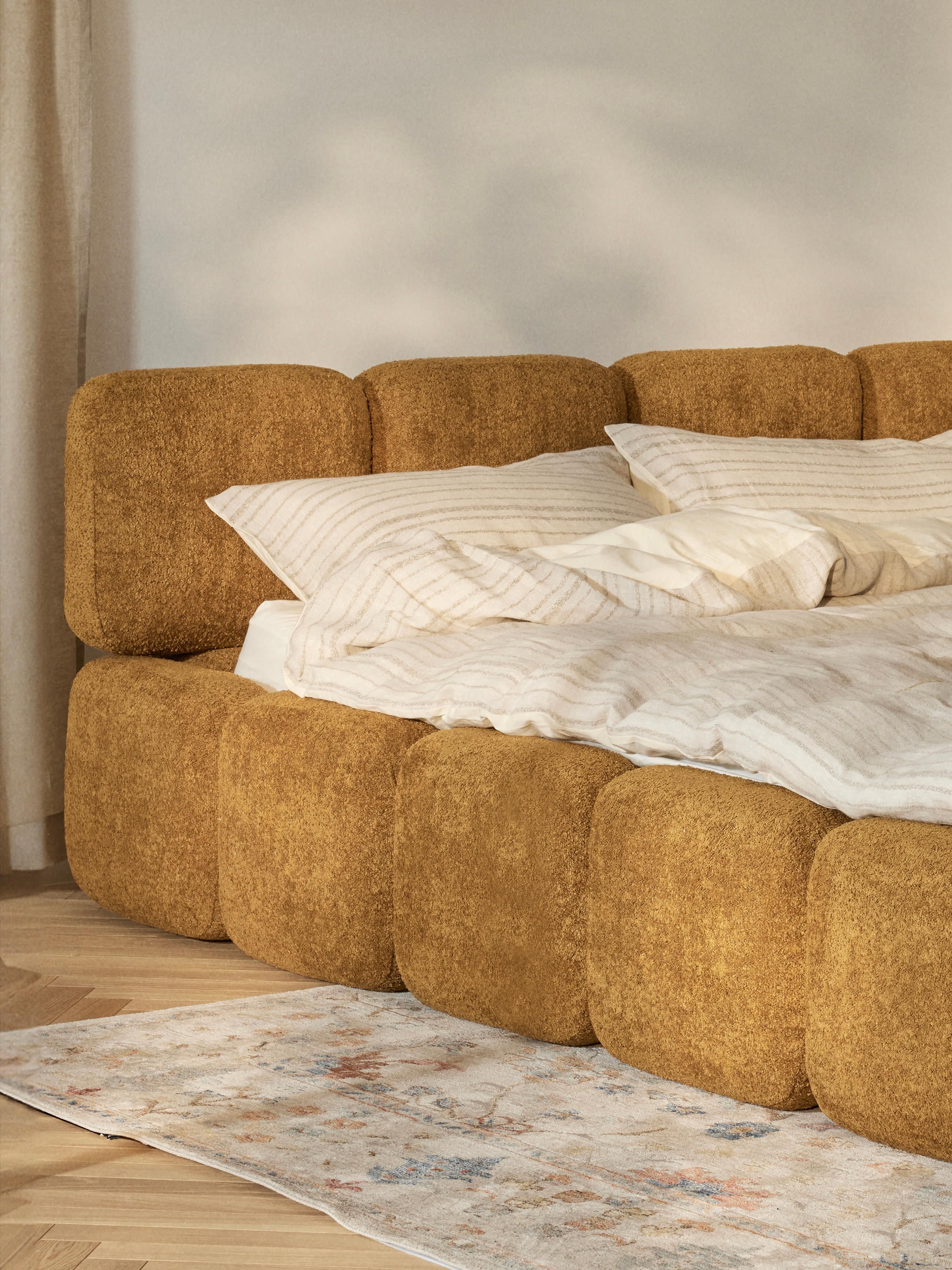 Tayla Upholstered Teddy Bouclé Bed