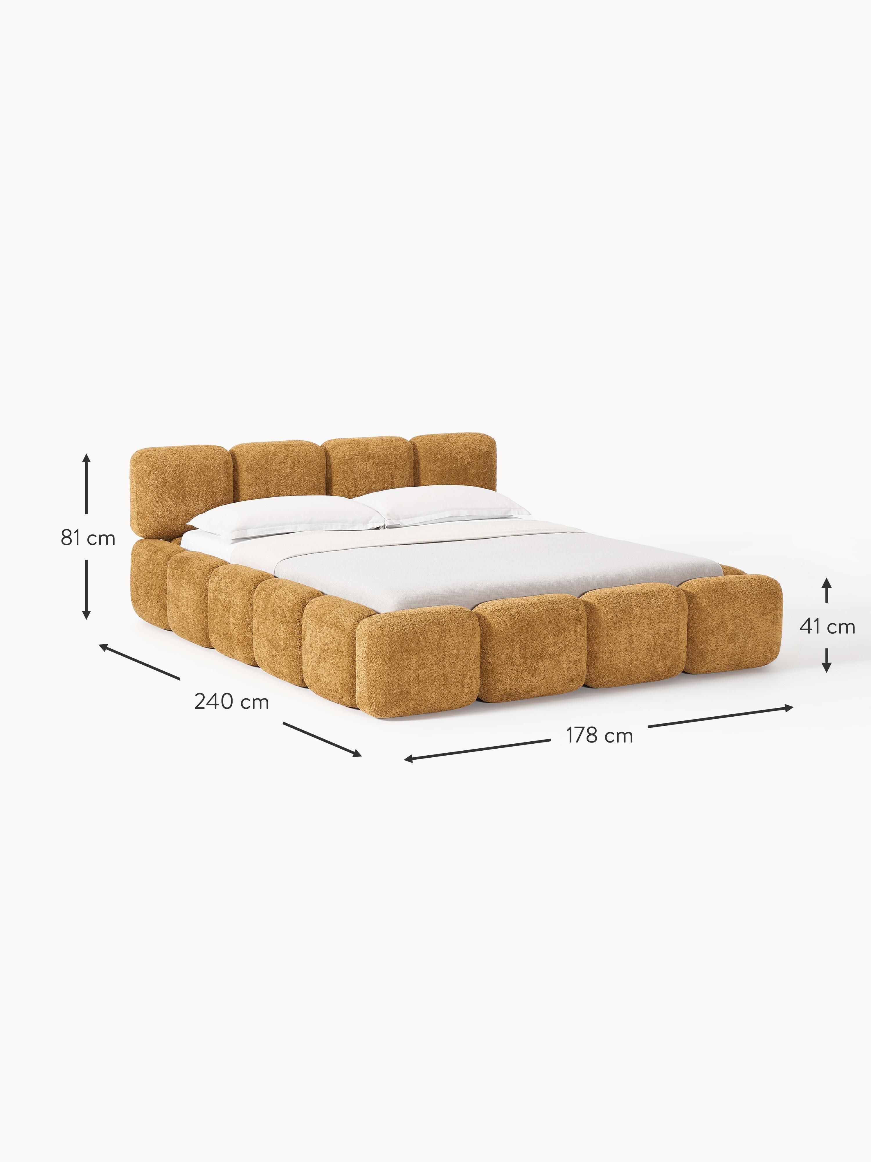Tayla Upholstered Teddy Bouclé Bed