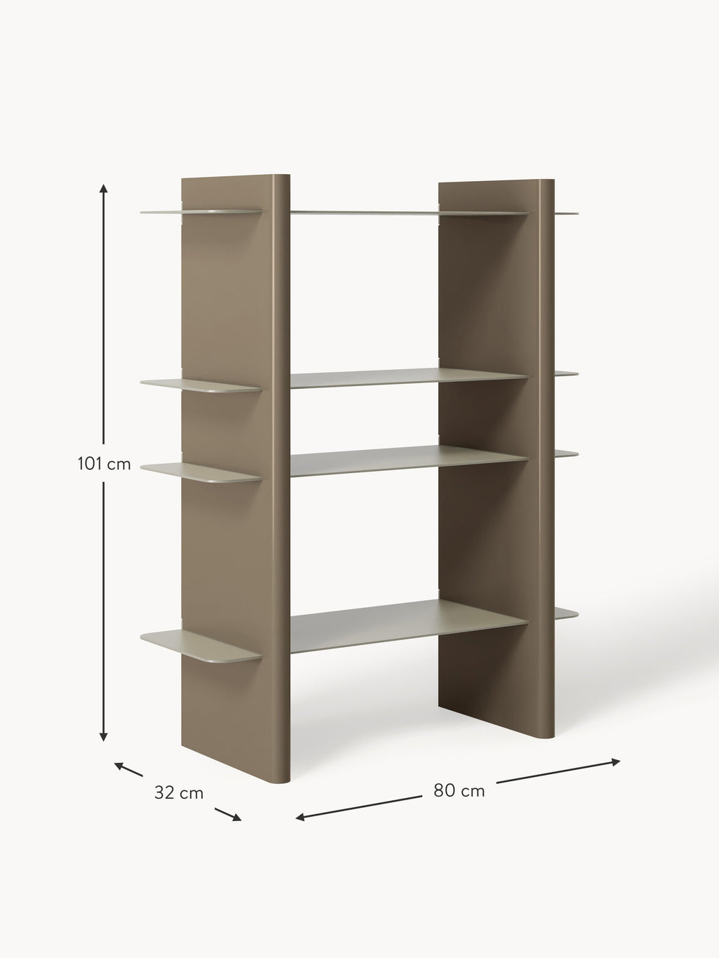 Rami Shelving Unit with Metal Elements