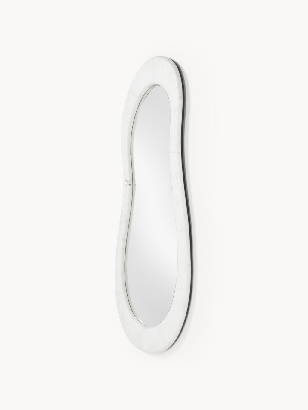 Meringue Wall Mirror with Marble Frame