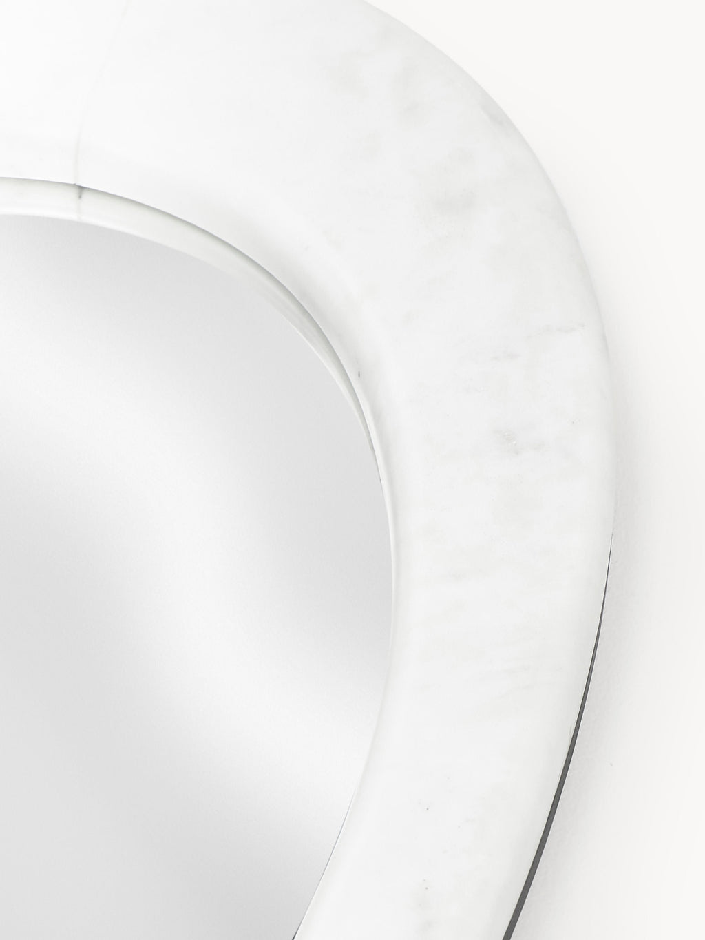 Meringue Wall Mirror with Marble Frame