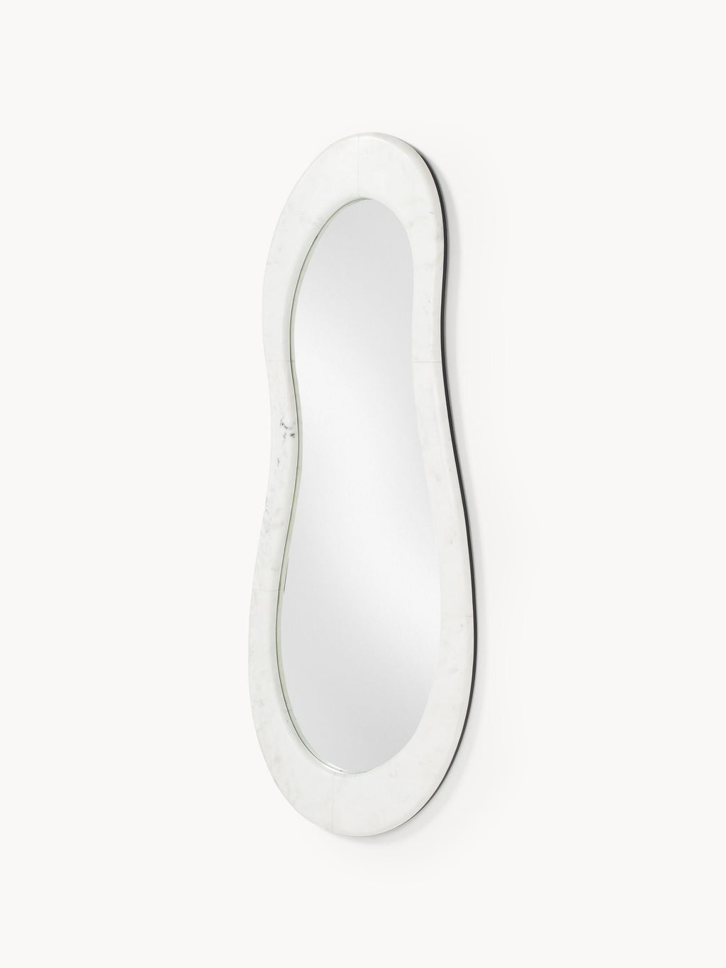 Meringue Wall Mirror with Marble Frame