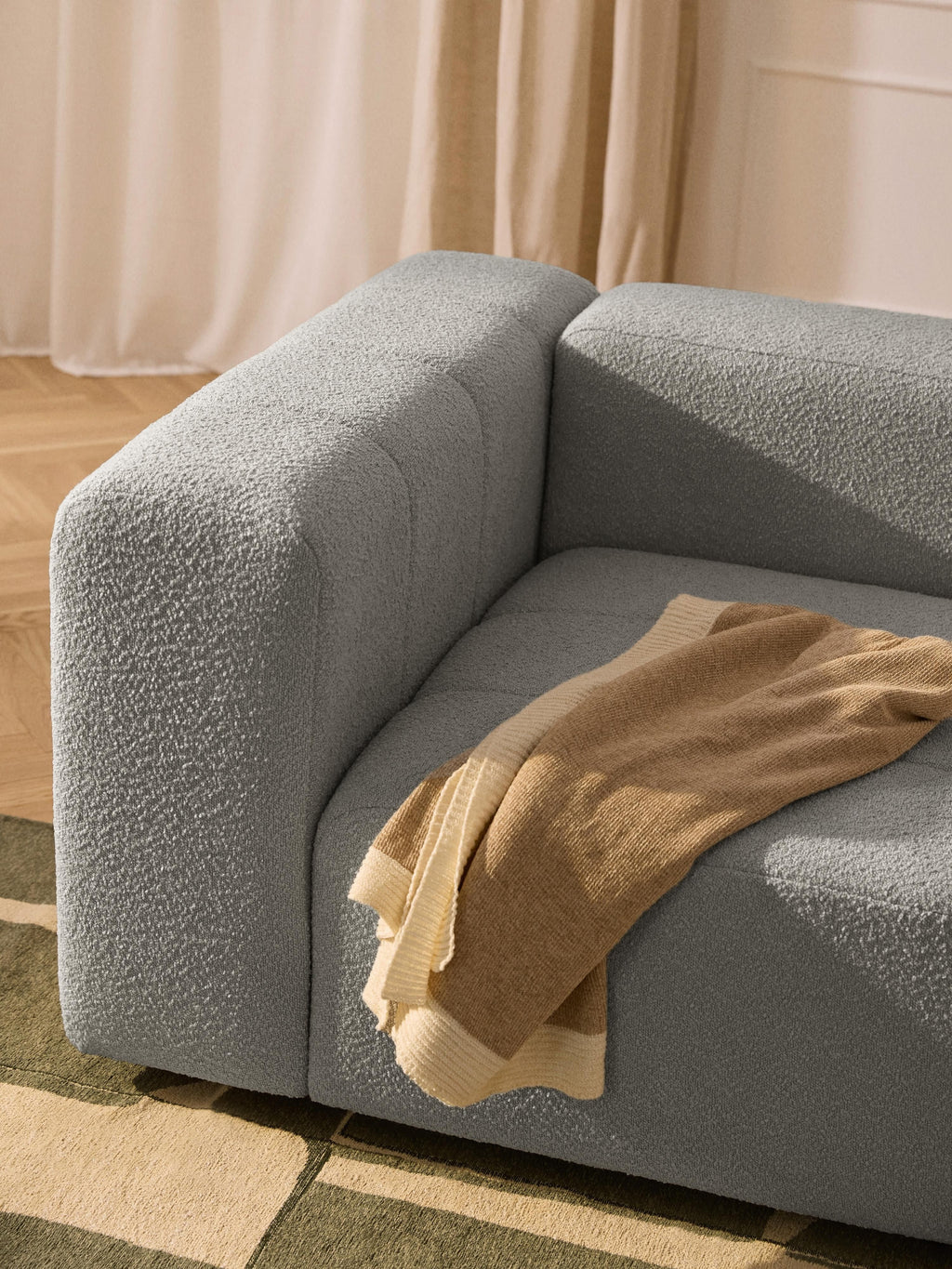 Lena Bouclé Modular Sofa (4-seater)