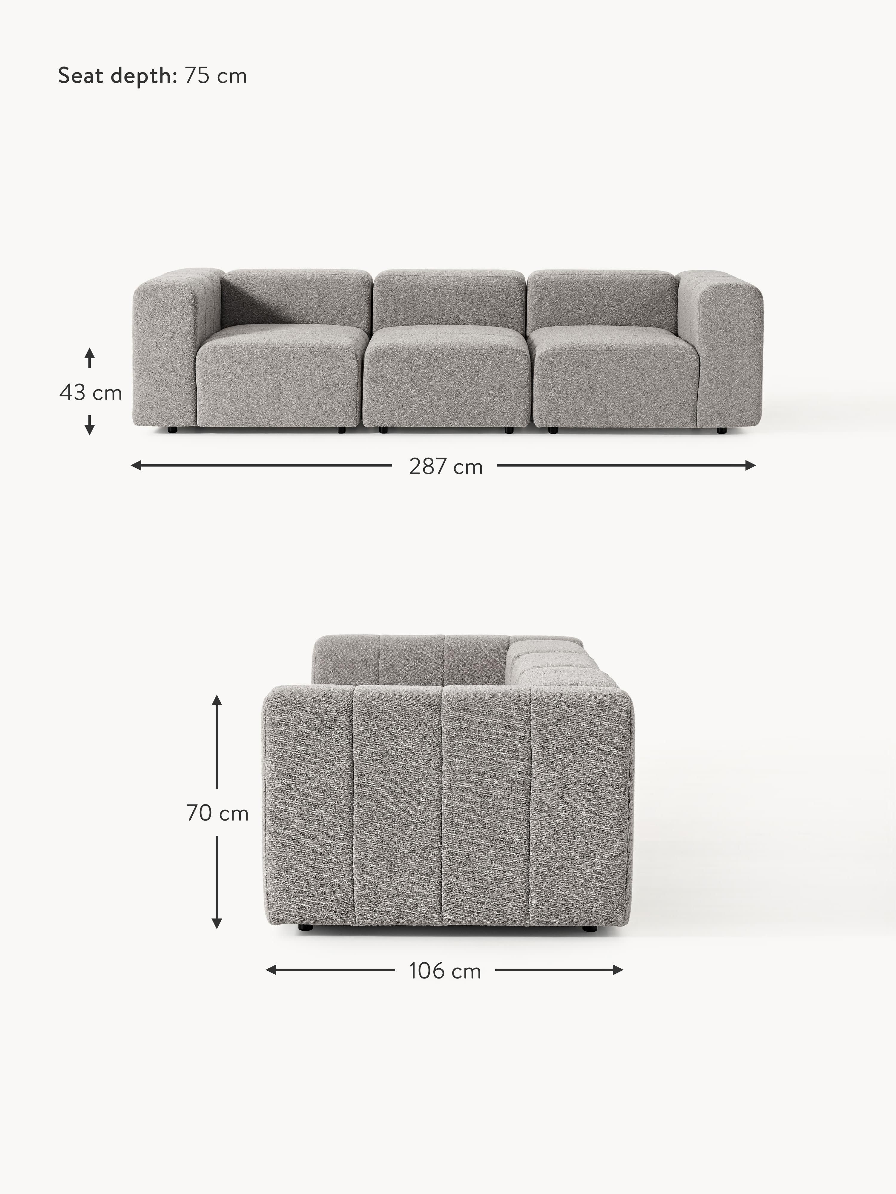 Lena Bouclé Modular Sofa (4-seater)