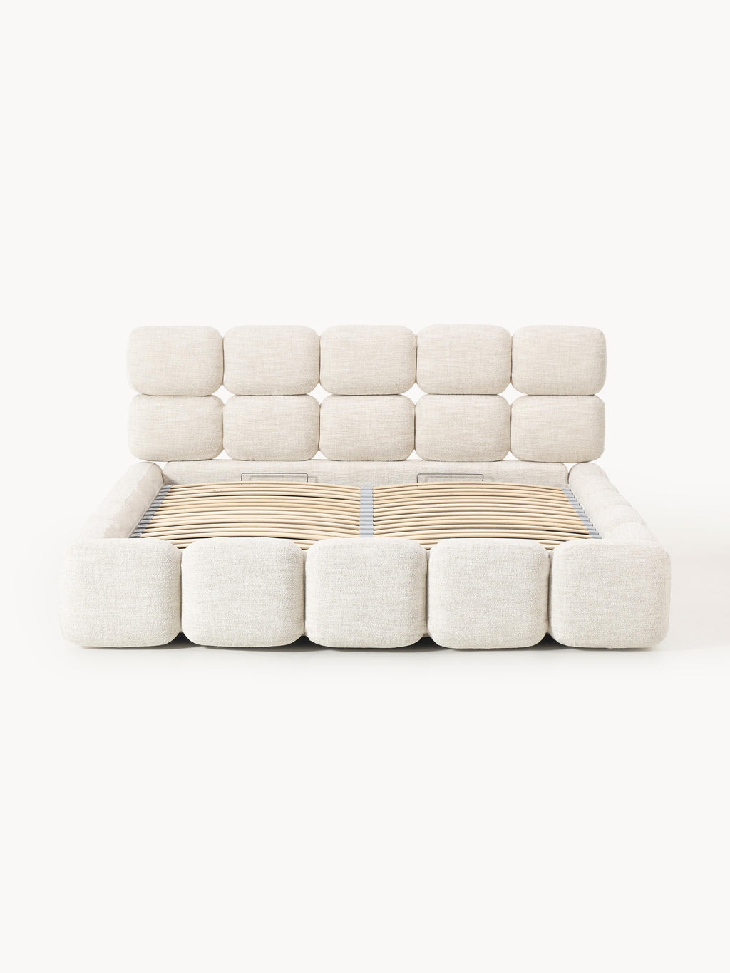 Tayla Upholstered Bouclé Bed with Storage Space