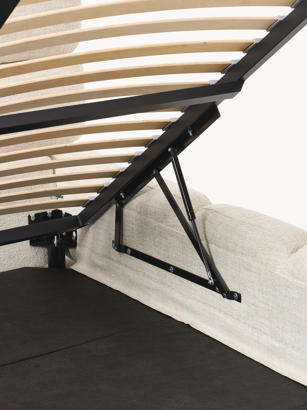 Tayla Upholstered Bouclé Bed with Storage Space