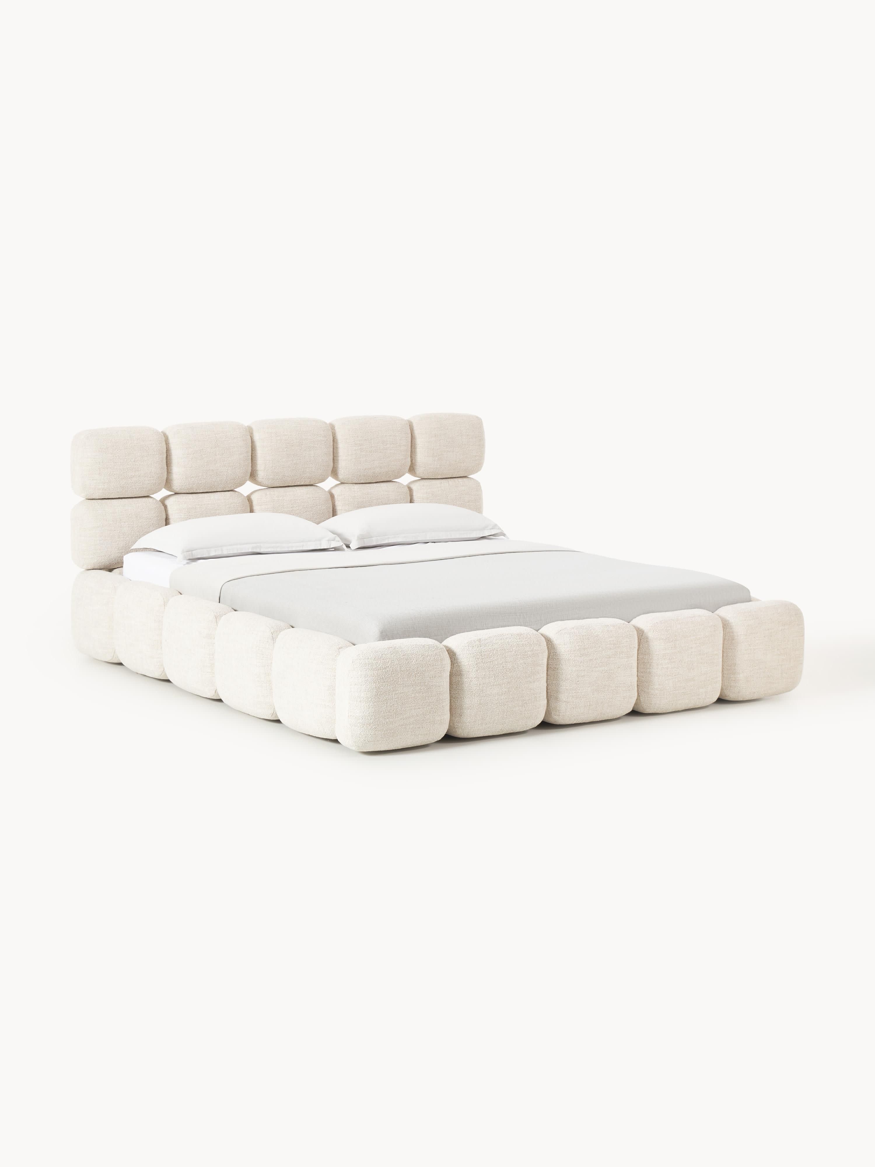 Gallery image 1 - Upholstered Bouclé Bed Tayla with Storage Space