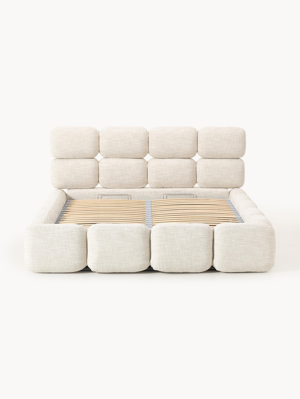 Tayla Upholstered Bouclé Bed with Storage Space