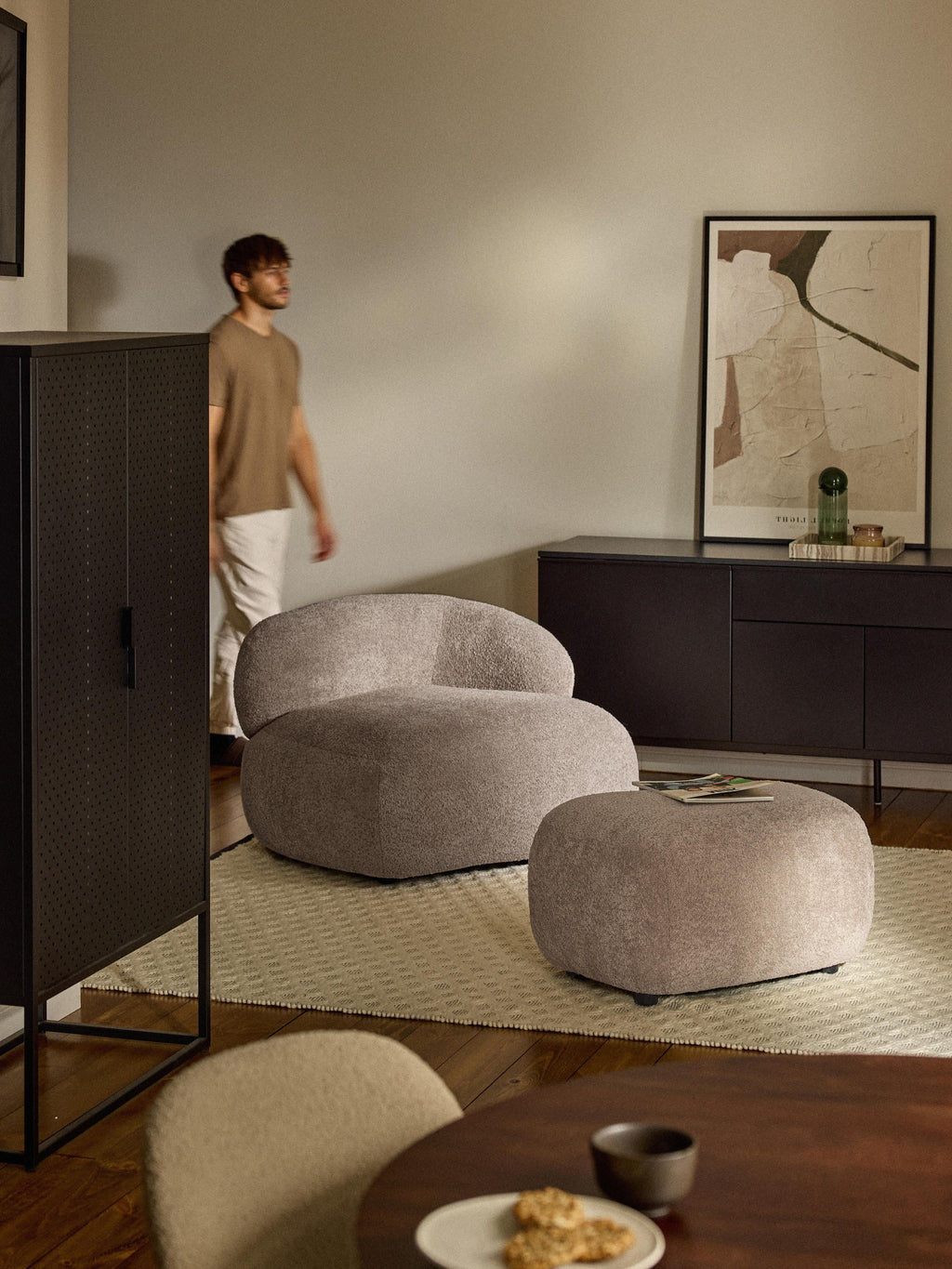 Alba Teddy-Bouclé Ottoman