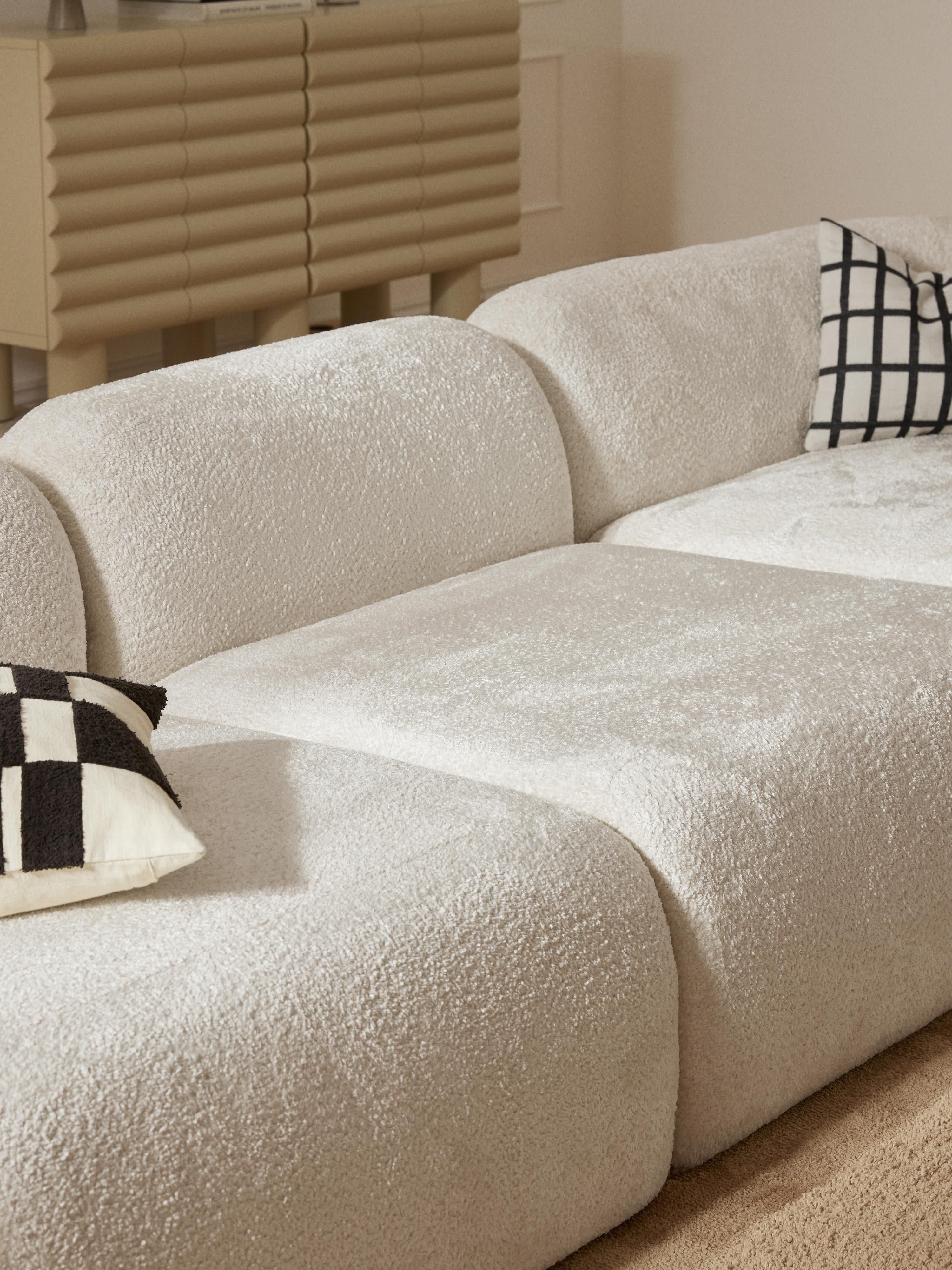 Wolke Modular Teddy Bouclé Corner Sofa (4-seater)