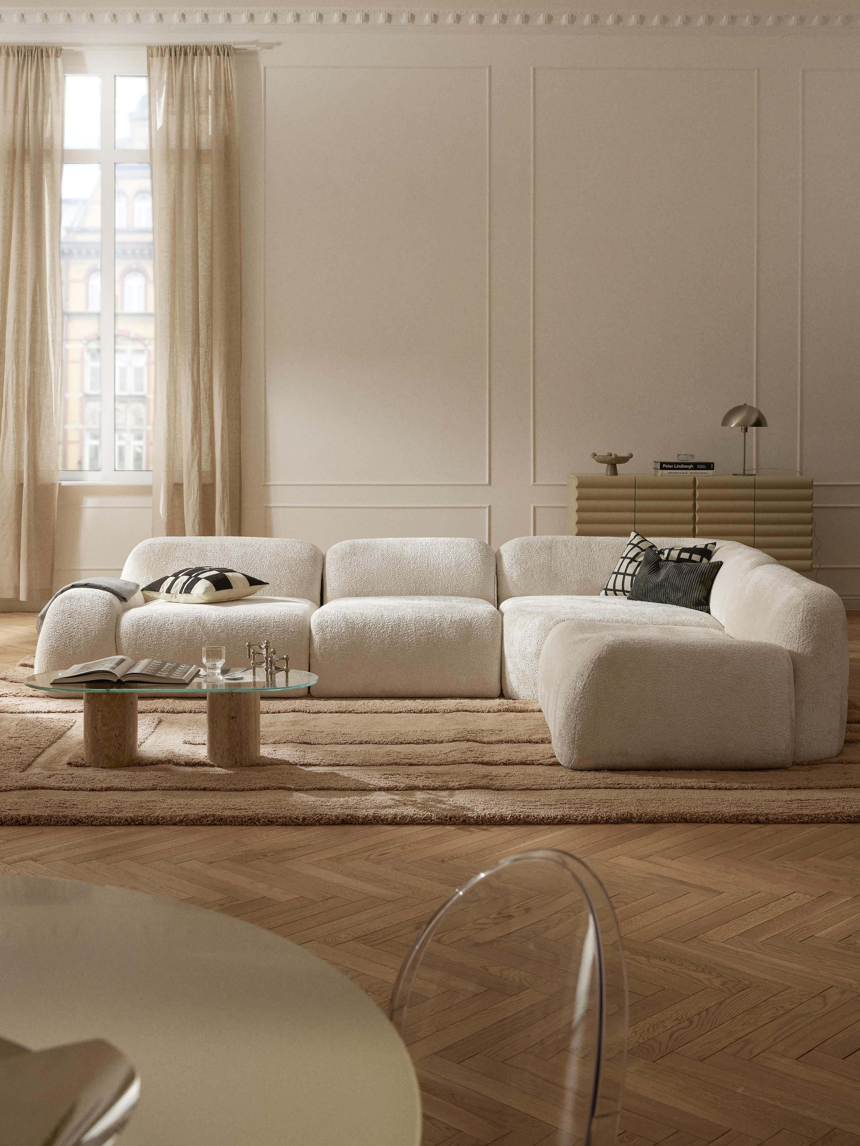 Wolke Modular Teddy Bouclé Corner Sofa (4-seater)