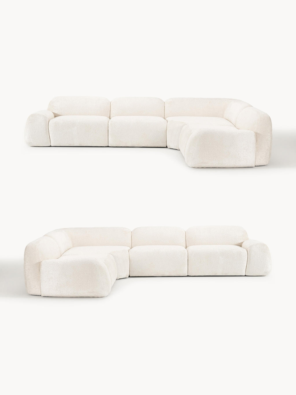Wolke Modular Teddy Bouclé Corner Sofa (4-seater)