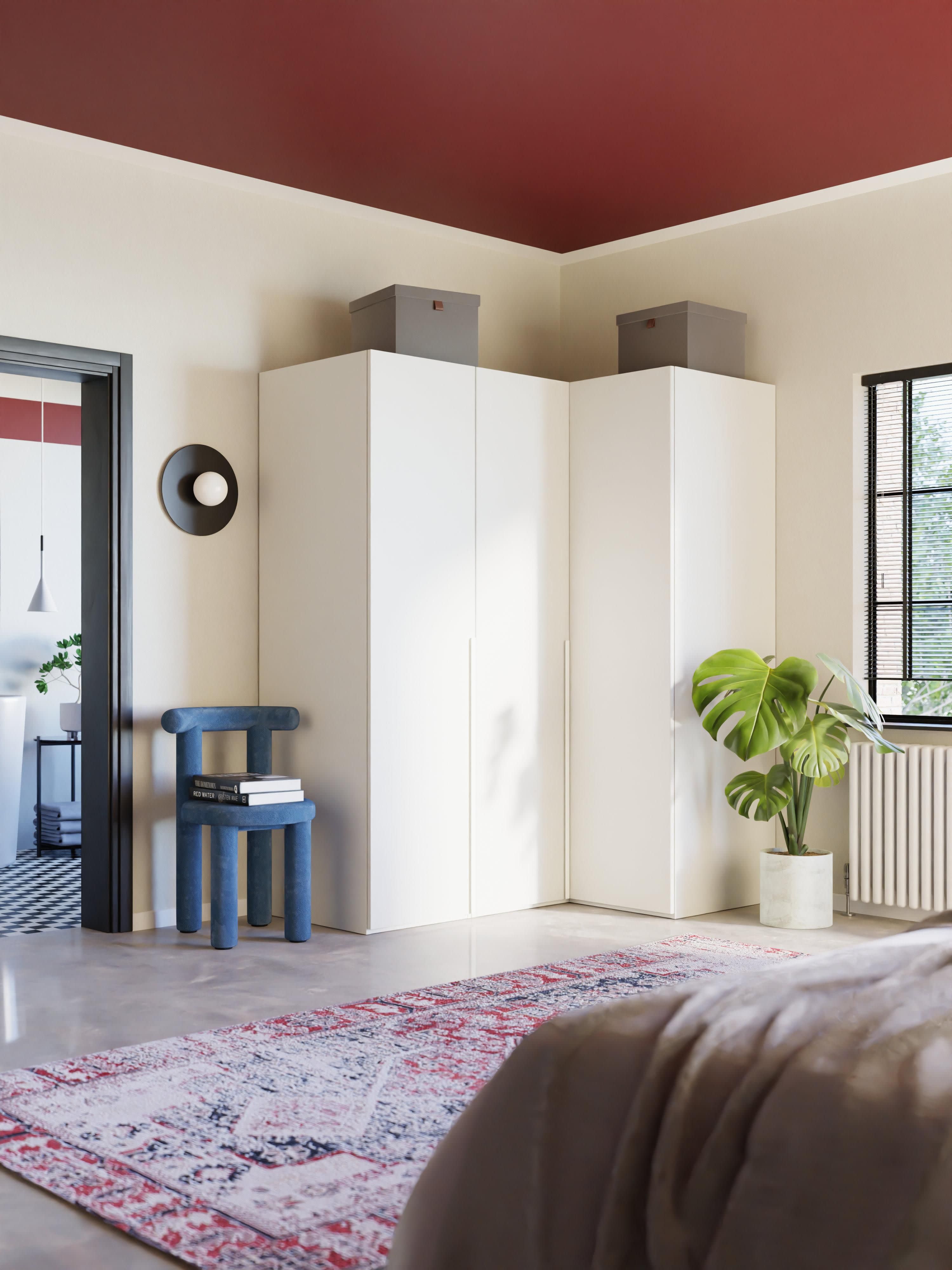 Leon Modular Corner Wardrobe, 165 cm Wide, in various sizes