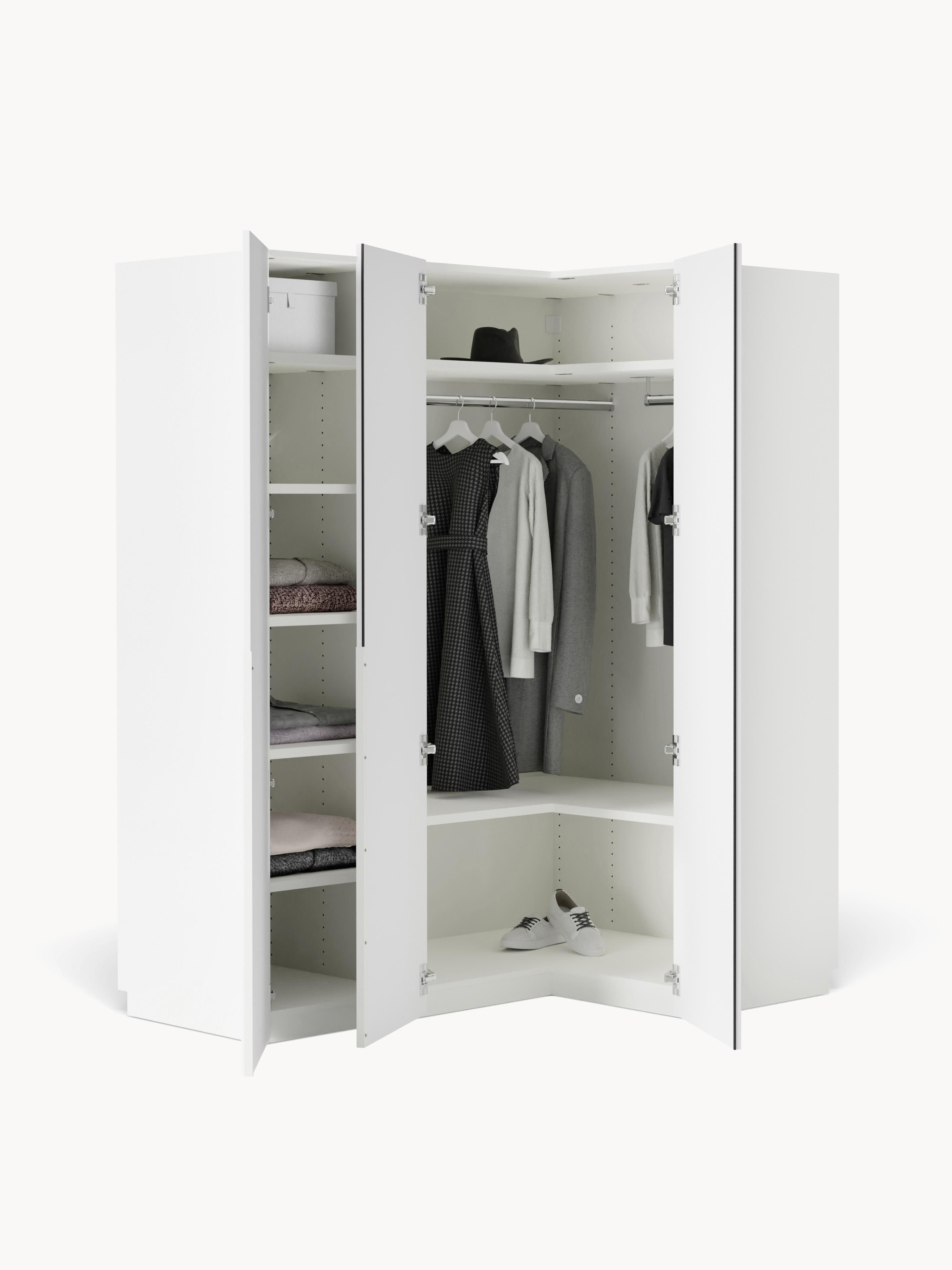 Leon Modular Corner Wardrobe, 165 cm Wide, in various sizes