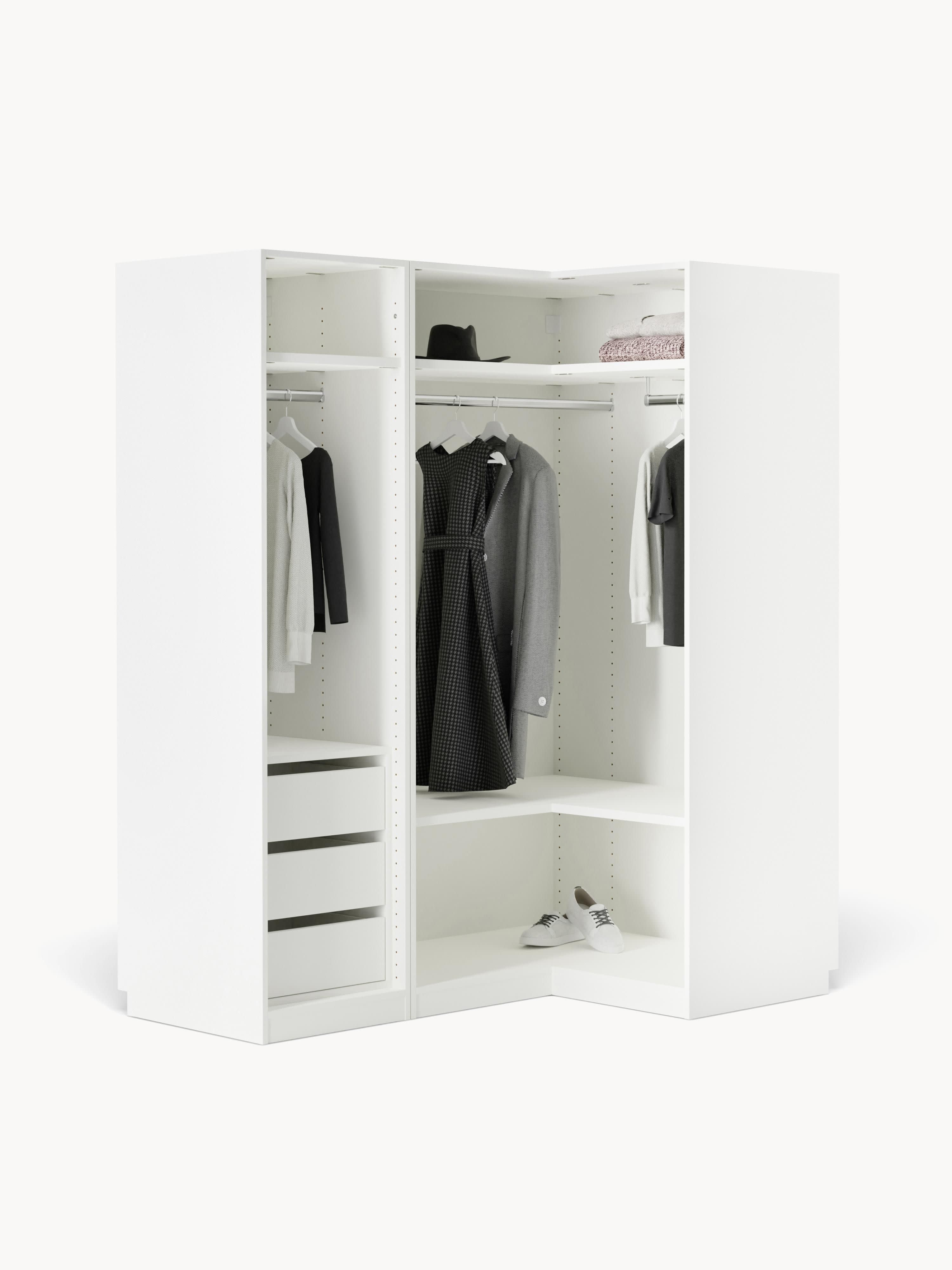 Leon Modular Corner Wardrobe, 165 cm Wide, in various sizes