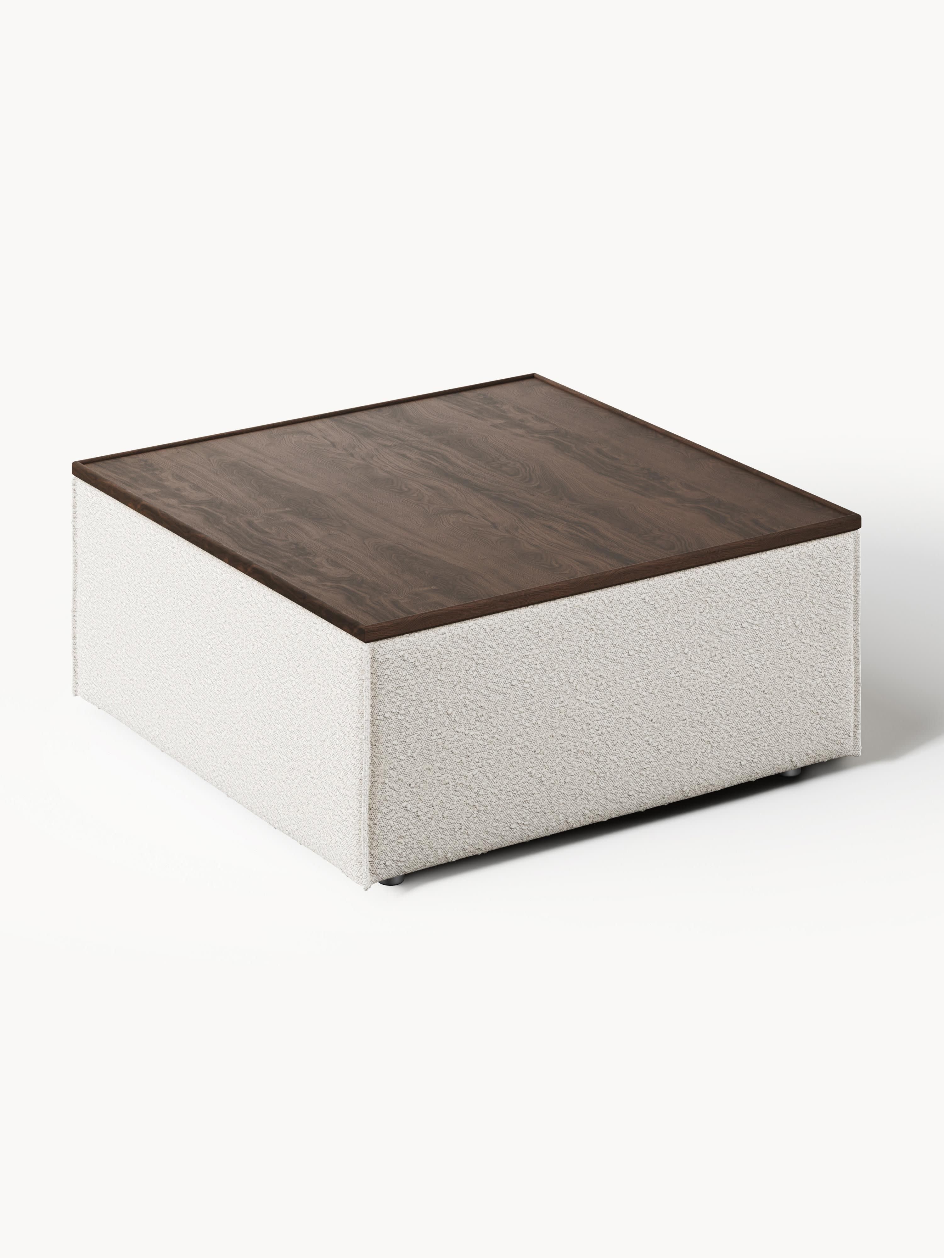 Lennon Bouclé Ottoman with Storage