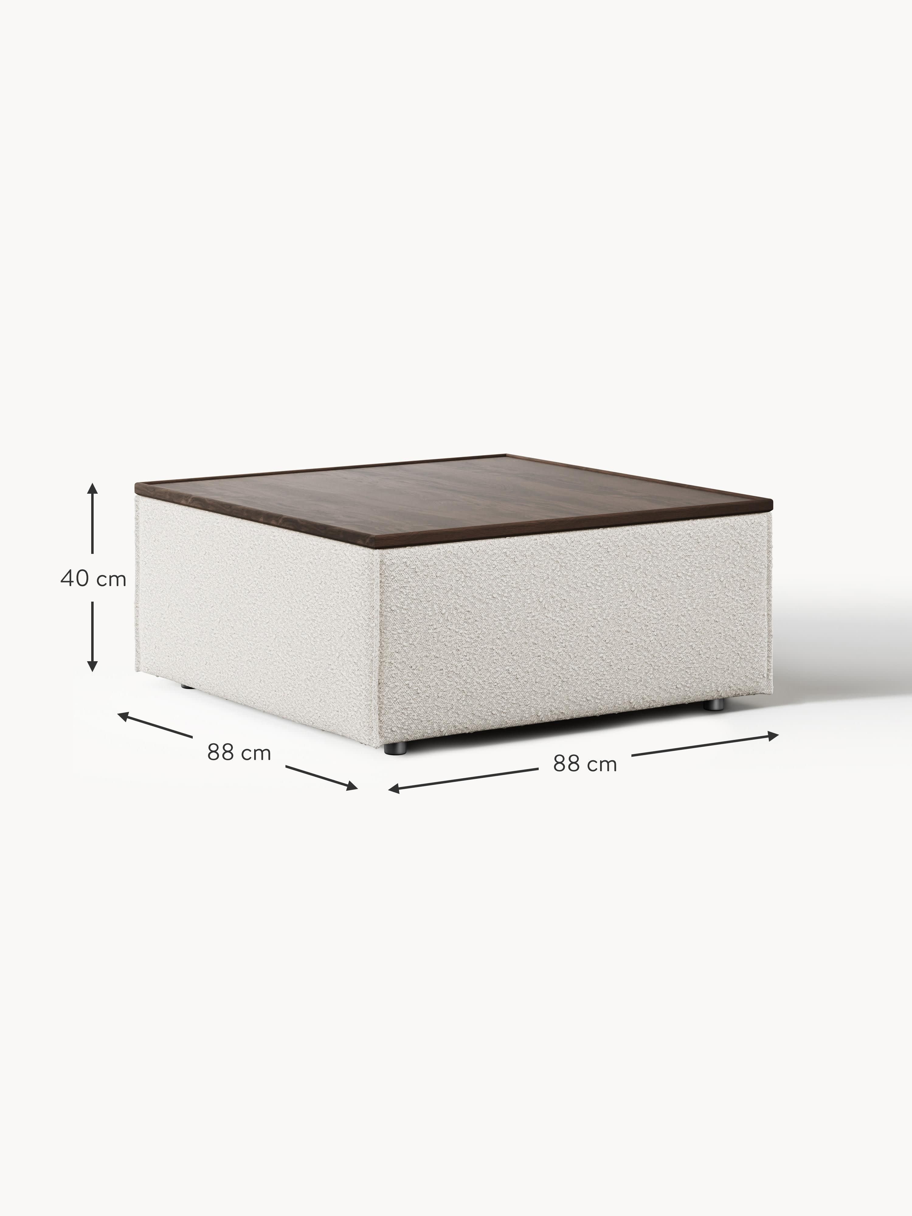 Lennon Bouclé Ottoman with Storage