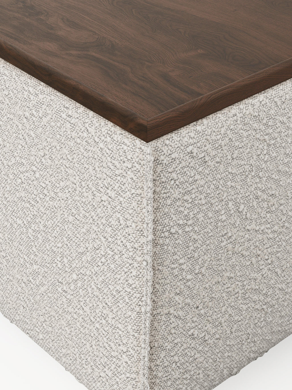 Lennon Bouclé Ottoman with Storage