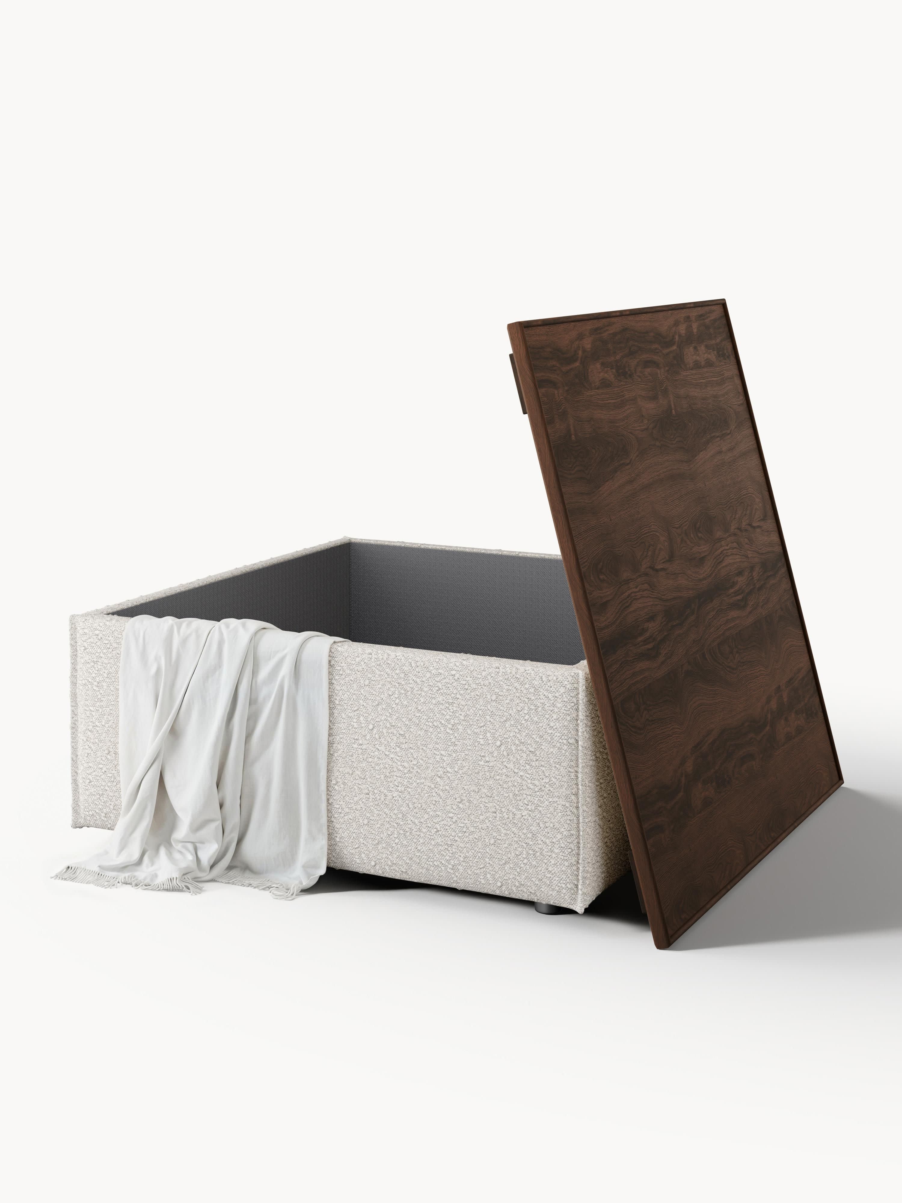 Lennon Bouclé Ottoman with Storage
