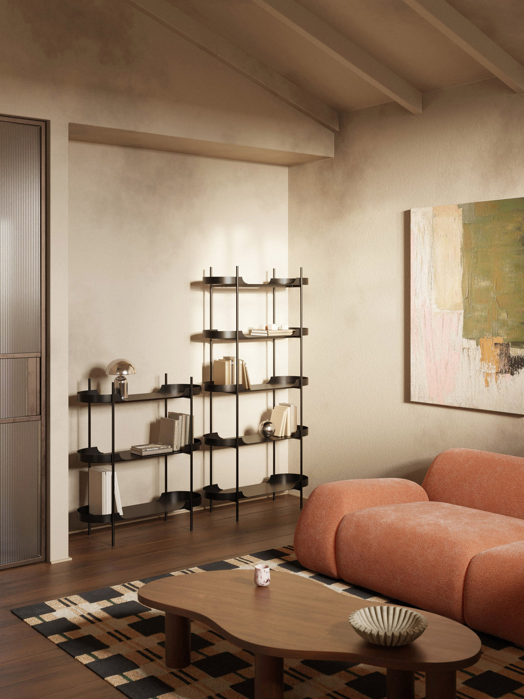 Taru Tall Metal Shelving Unit