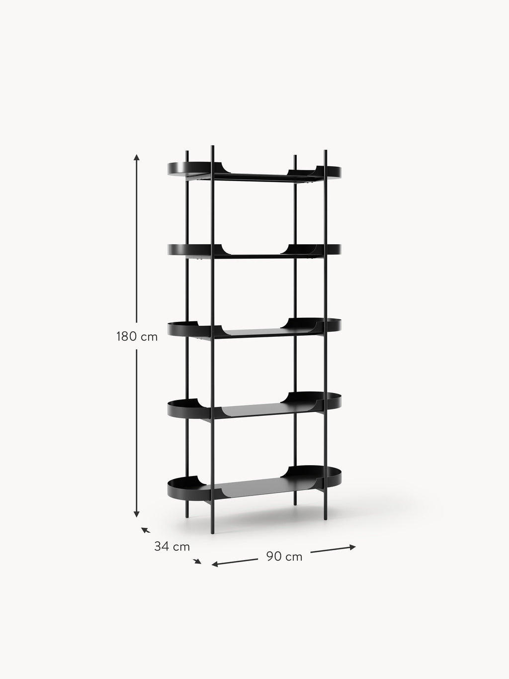 Taru Tall Metal Shelving Unit