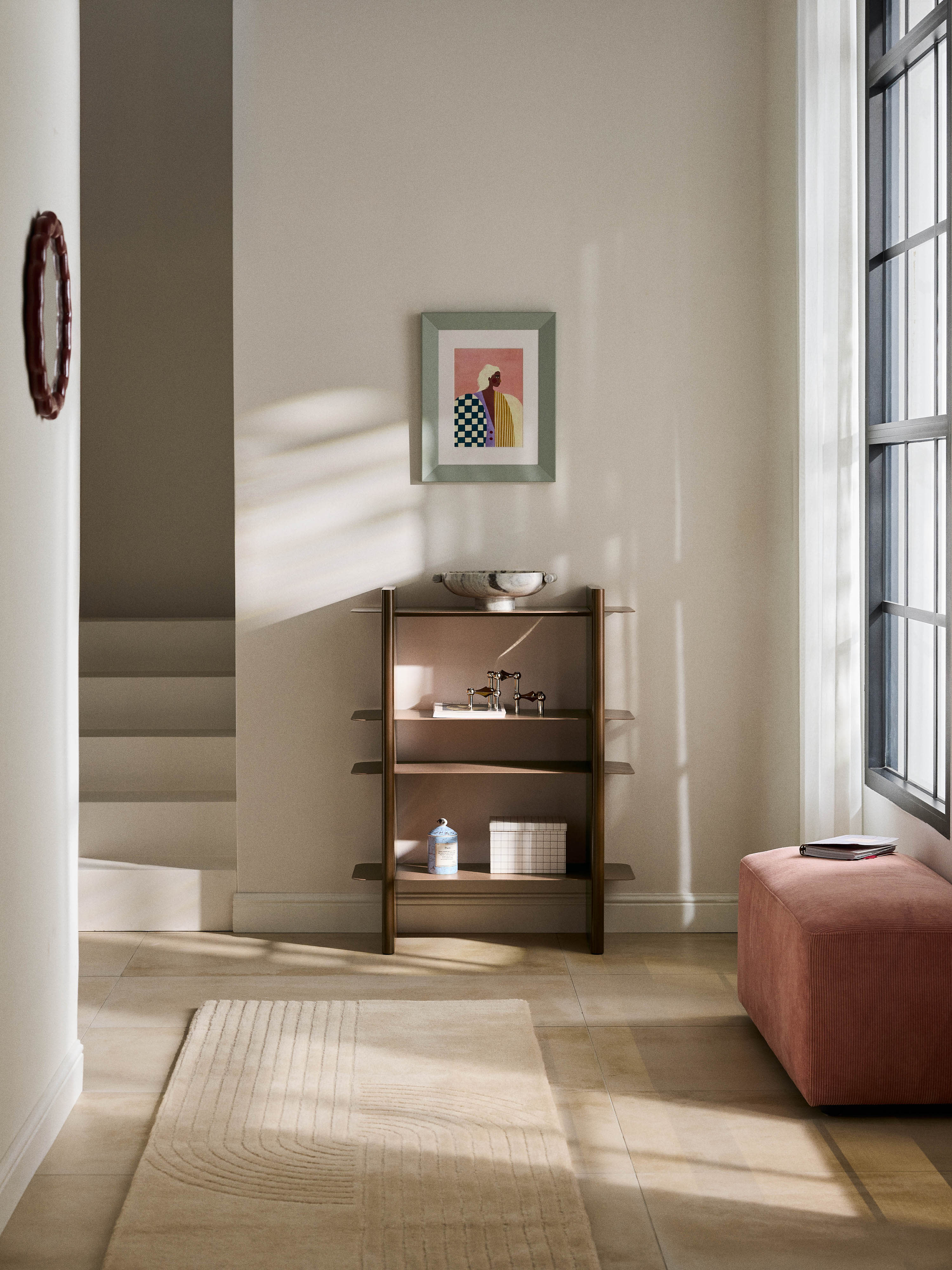 Rami Shelving Unit with Metal Elements