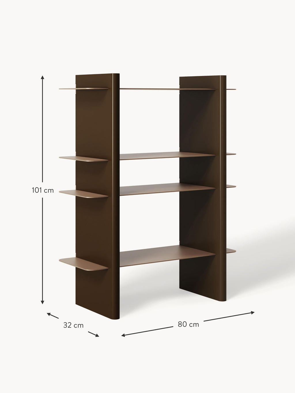 Rami Shelving Unit with Metal Elements
