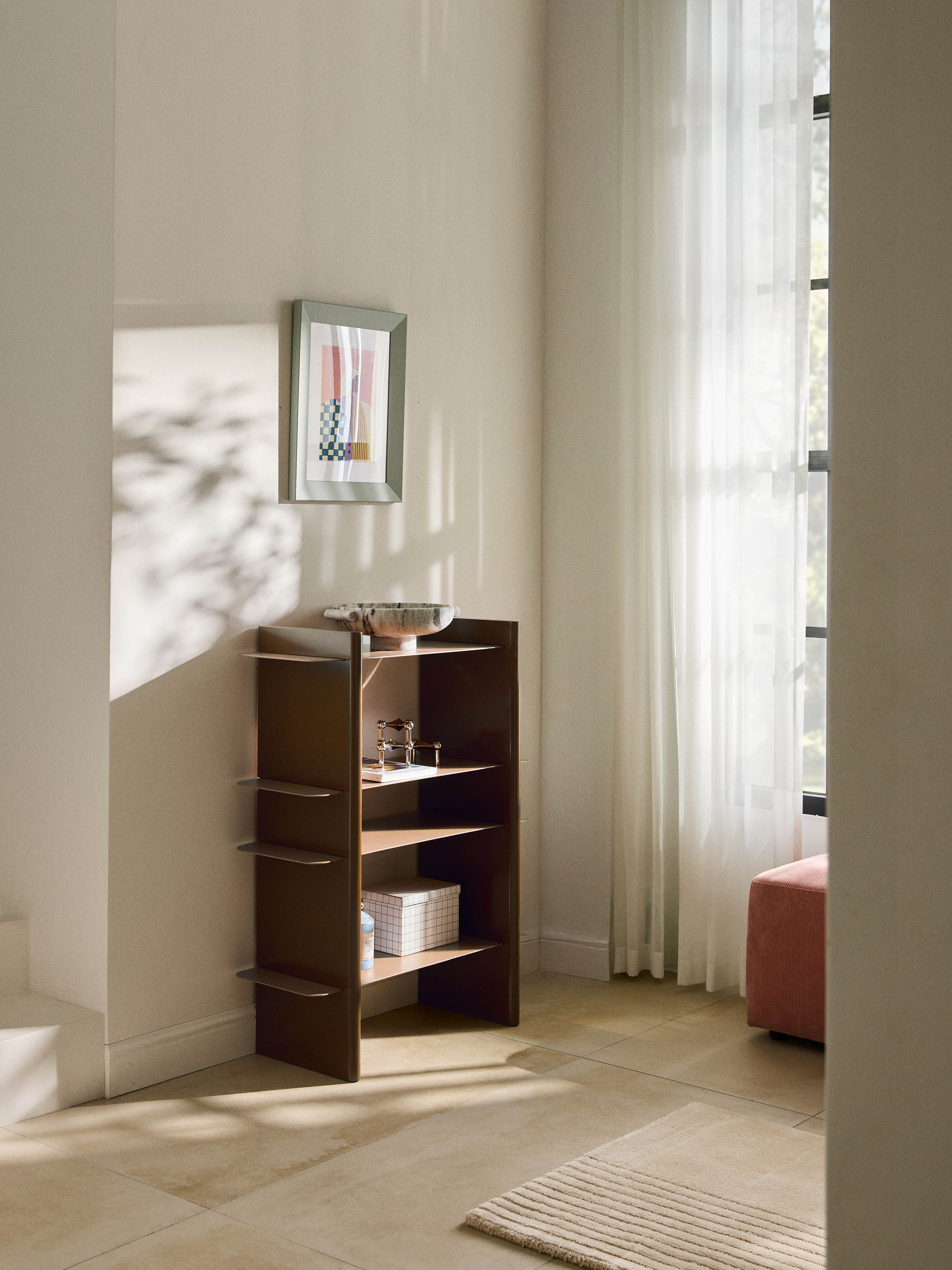 Rami Shelving Unit with Metal Elements