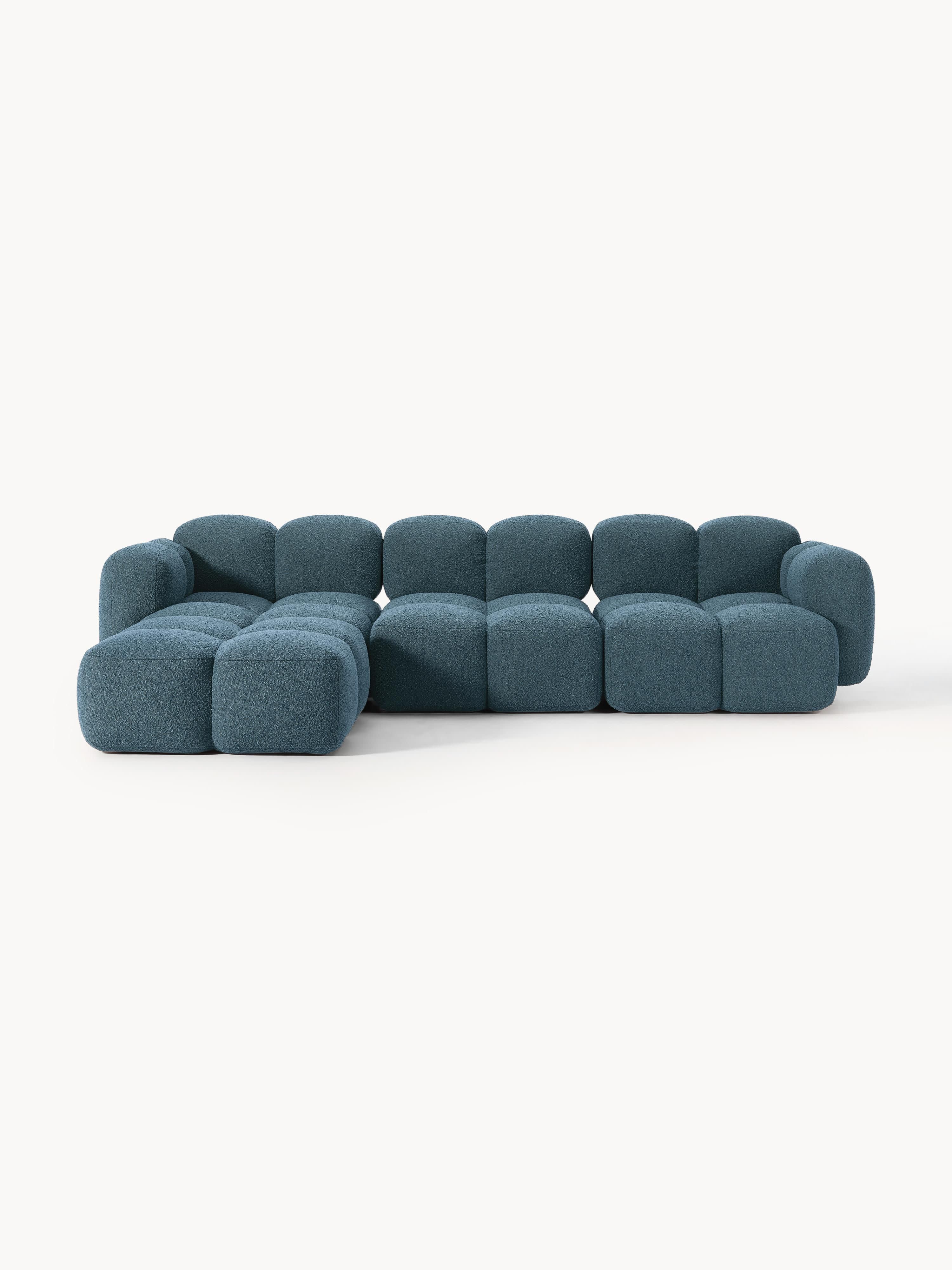 Gallery image 1 - Bouclé Modular Sofa Tayla (4-seater) with Ottoman (left/right)