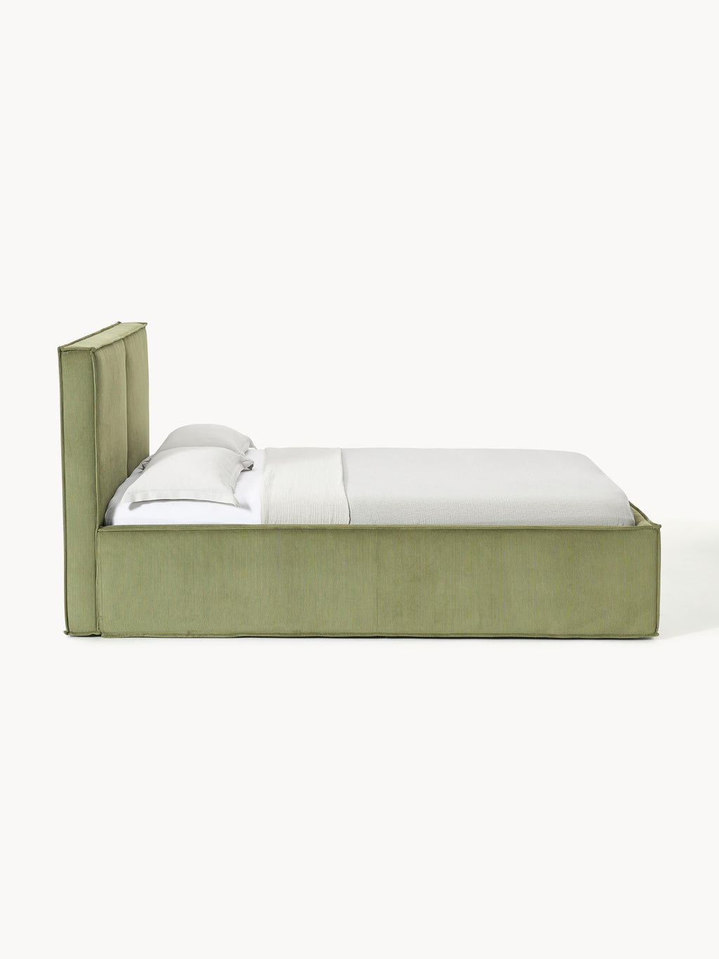 Dream Upholstered Corduroy Bed with Storage Space