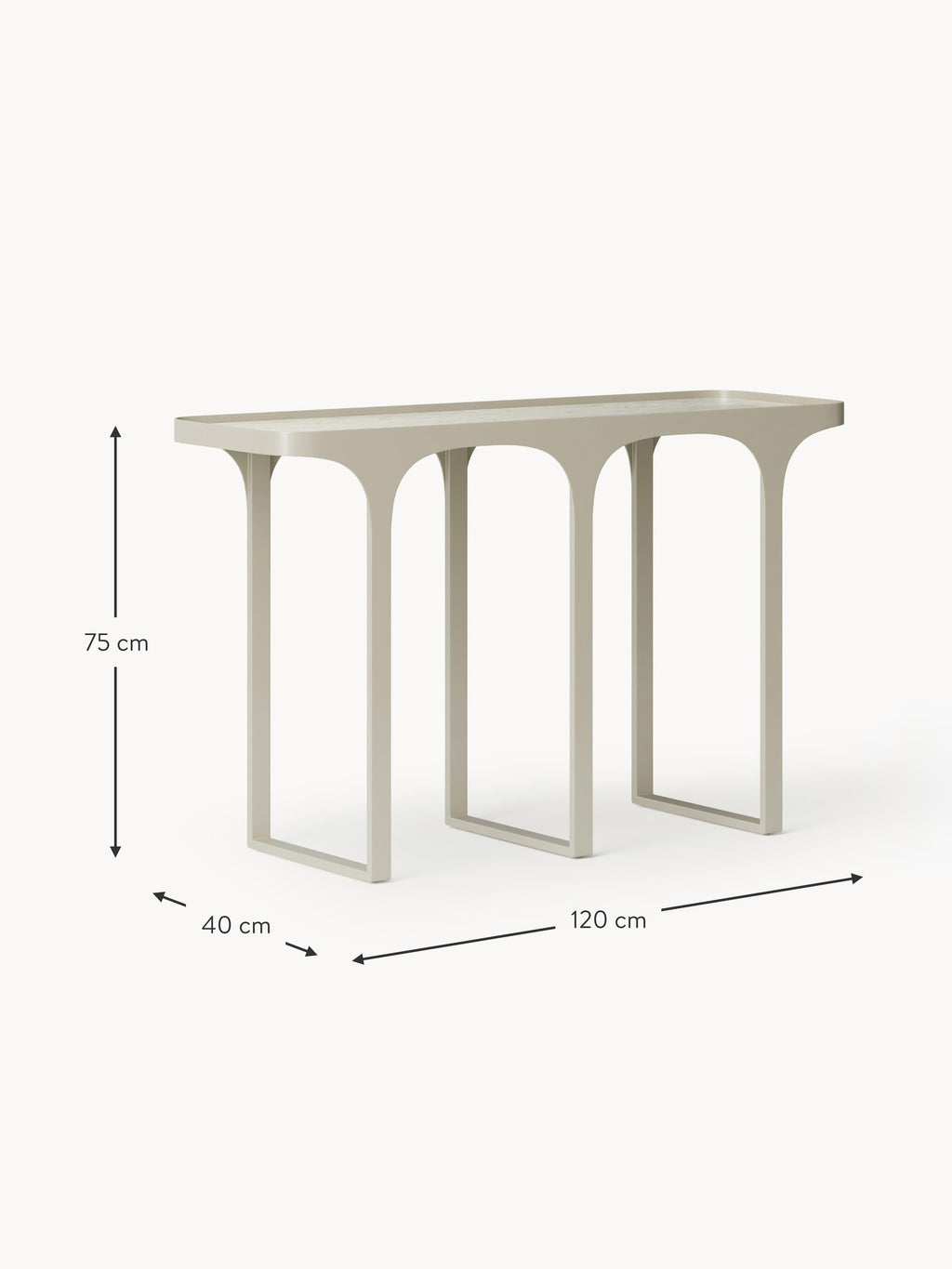Bella Travertine Effect Console Table