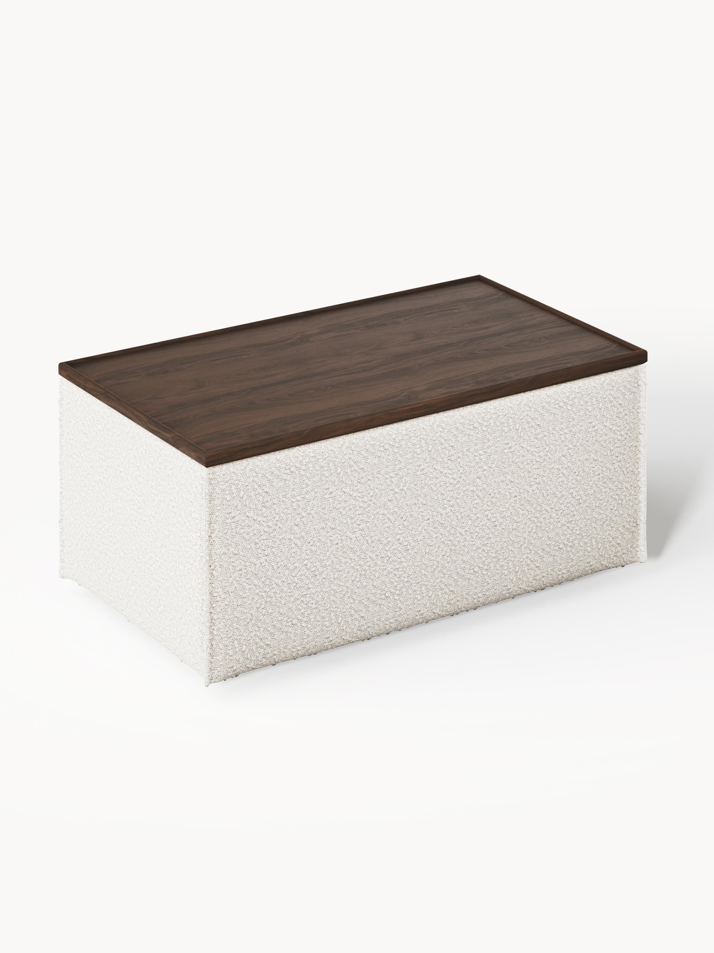 Lennon Bouclé Ottoman with Storage