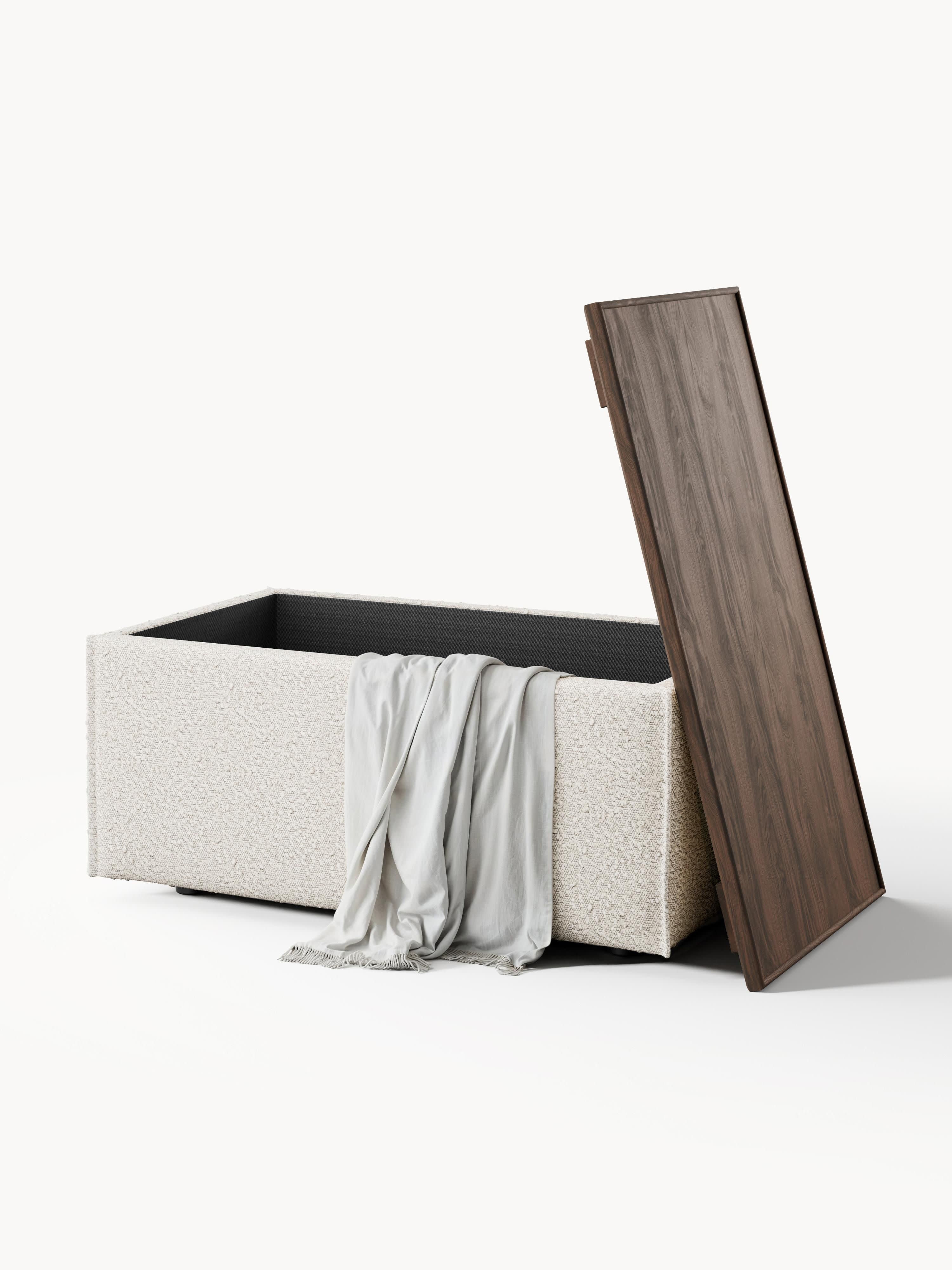 Lennon Bouclé Ottoman with Storage