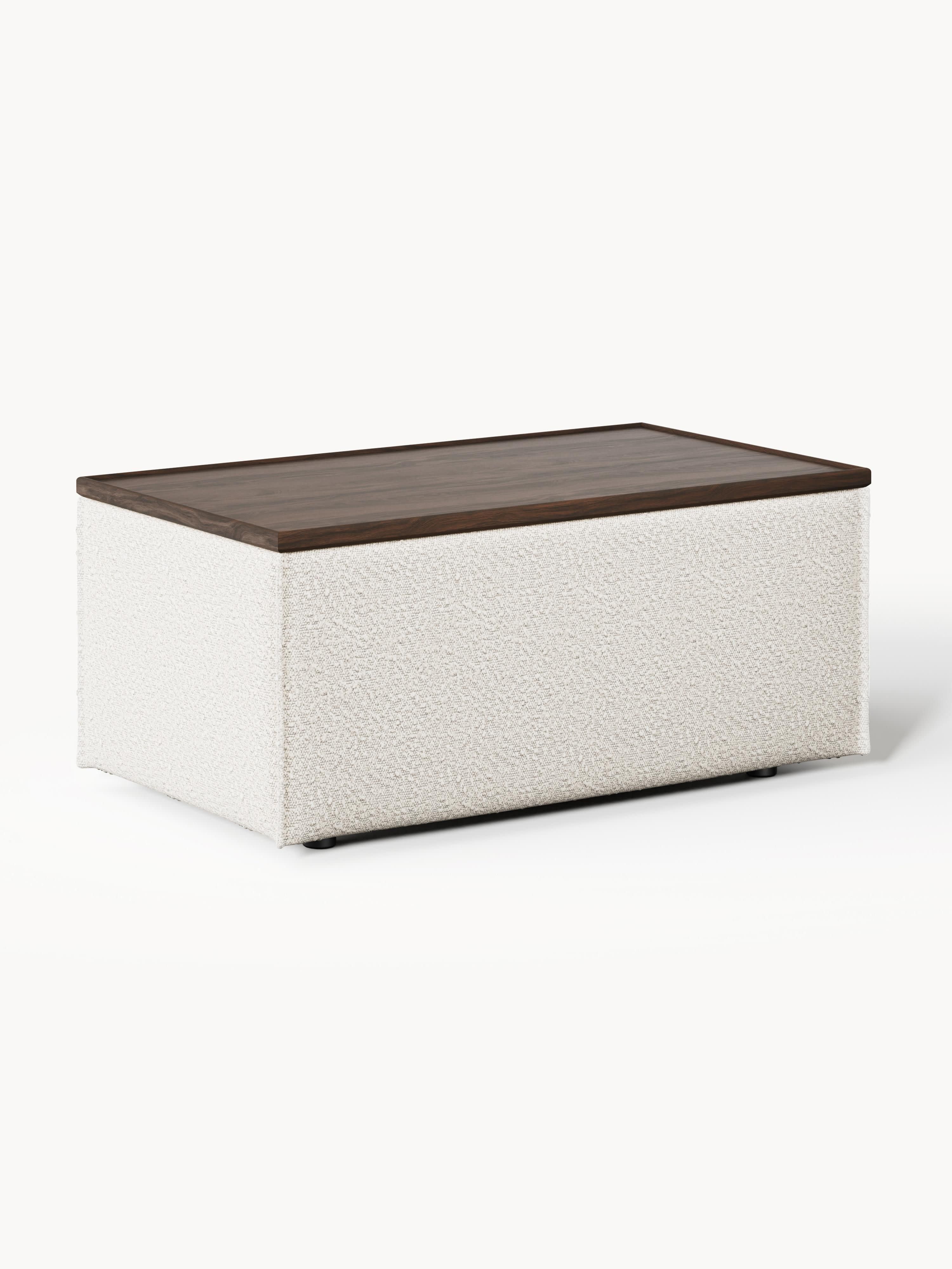 Lennon Bouclé Ottoman with Storage